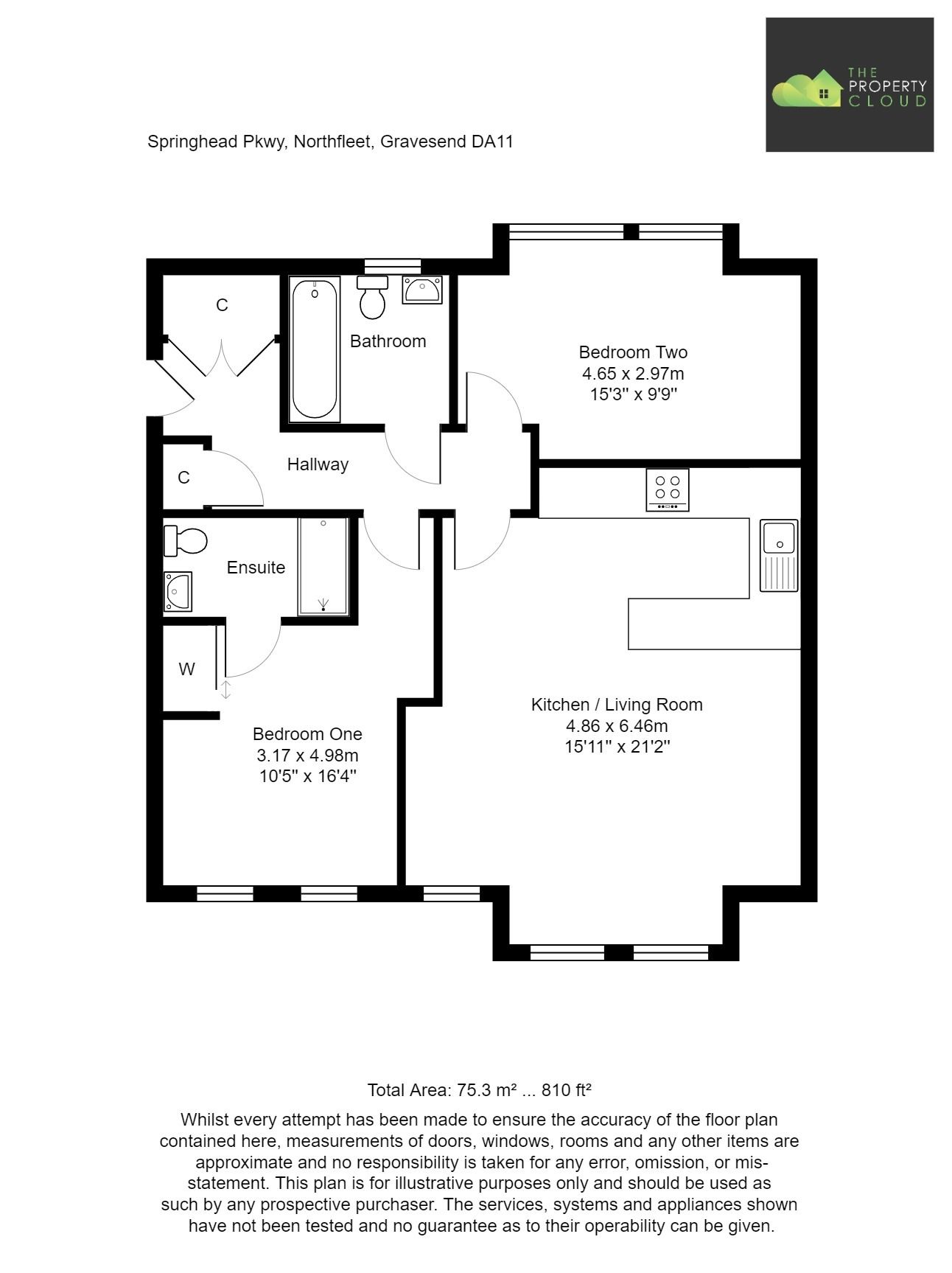 2 bed flat for sale in Springhead Parkway, Northfleet, Gravesend, Kent