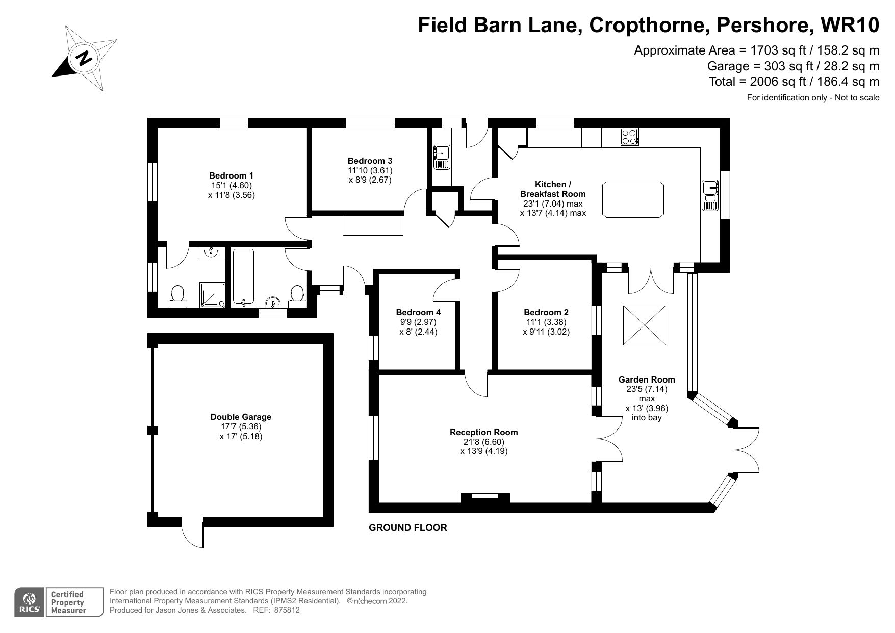 4 bed bungalow for sale in Field Barn Lane, Cropthorne, Worcestershire