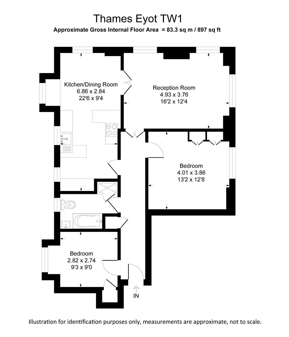 2 bed flat for sale in Thames Eyot, Cross Deep, Twickenham TW1 Zoopla