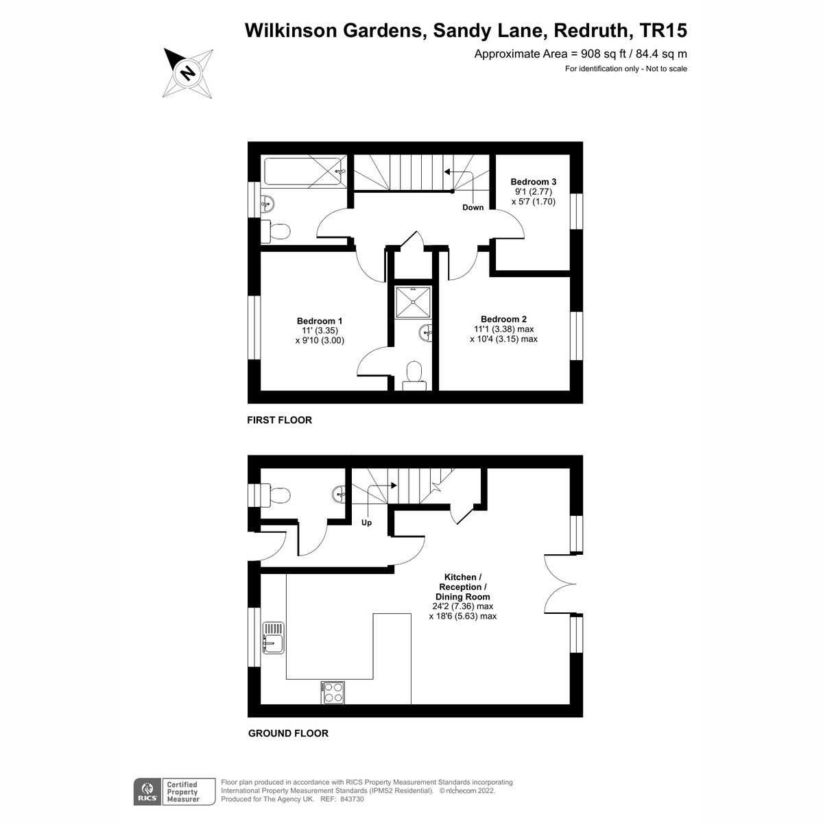 3 bed semidetached house for sale in Wilkinson Gardens, Redruth TR15