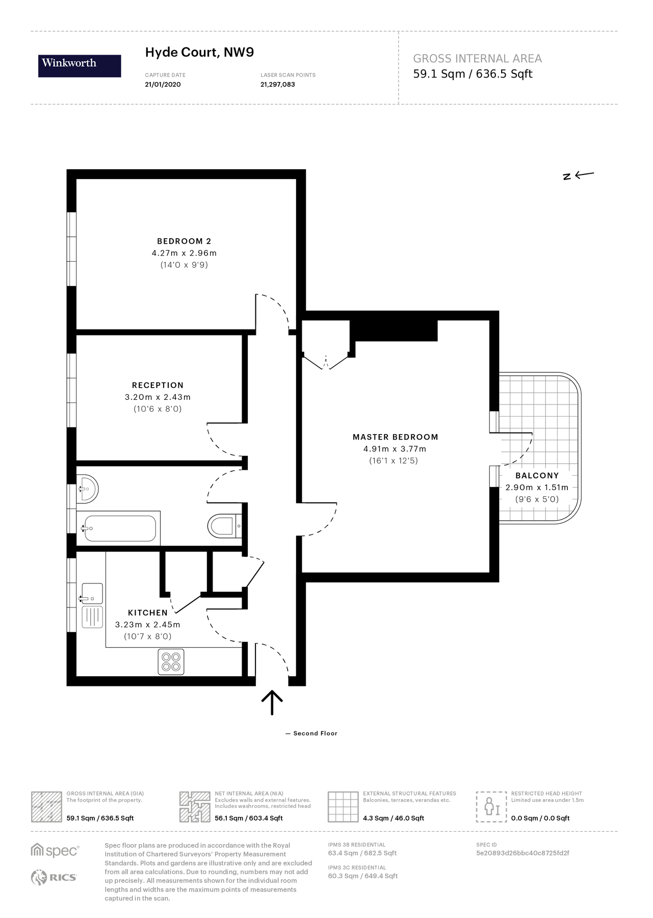 2 bed flat for sale in Hyde Court, Church Lane, Kingsbury London NW9