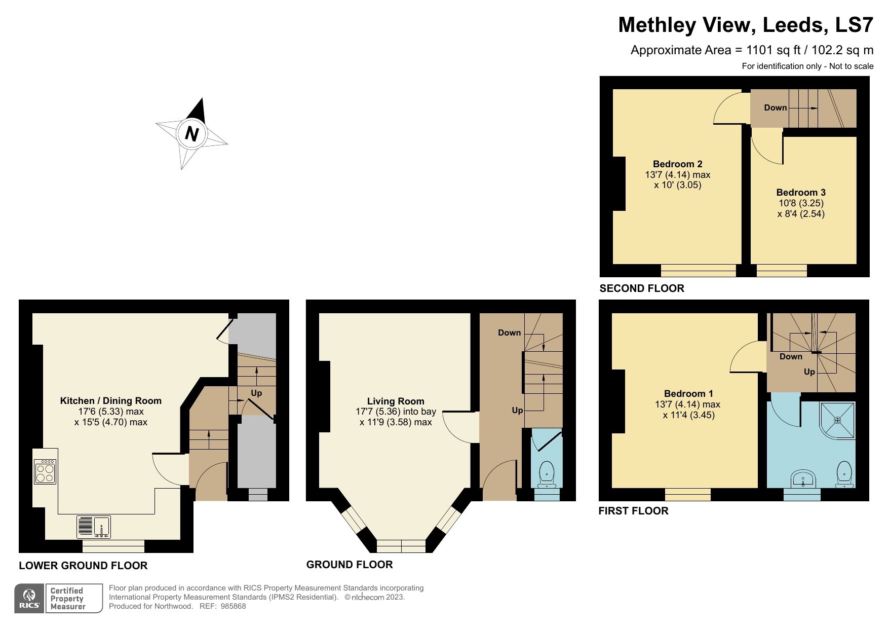 3 bed end terrace house for sale in Methley View, Chapel Allerton
