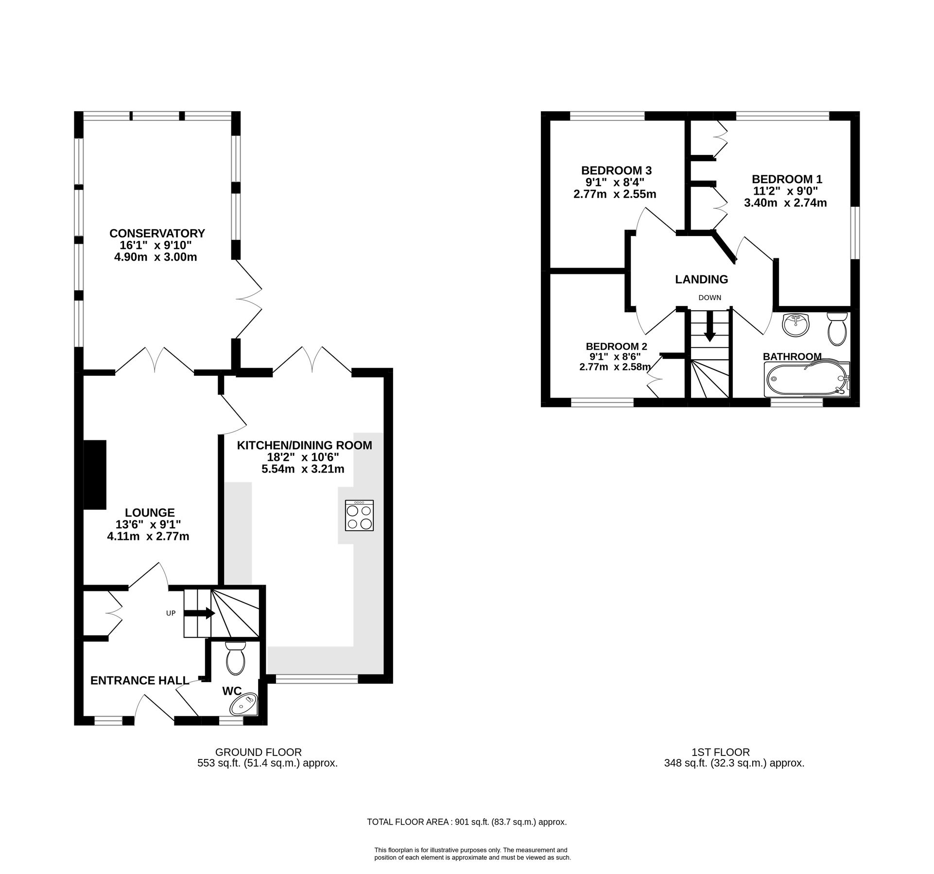 3 bed semidetached house for sale in Crawford Road, Hatfield