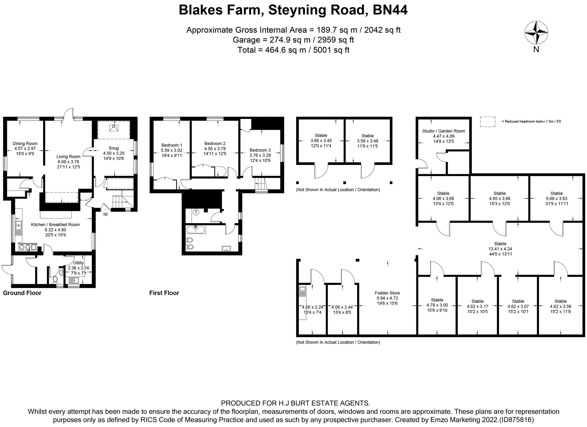 5 bed equestrian property for sale in Wappingthorn Farm Lane, Horsham