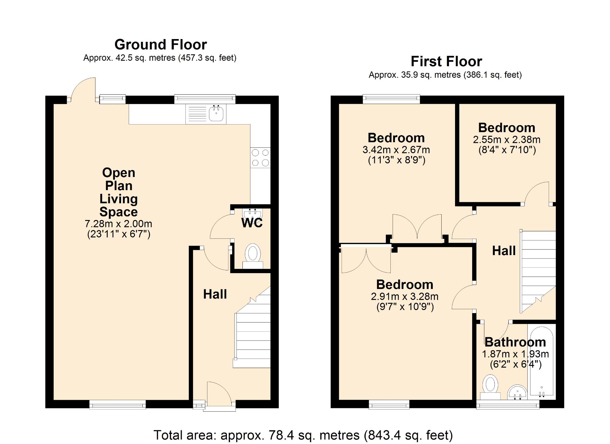 3 bed terraced house for sale in School Lane, Washingborough, Lincoln