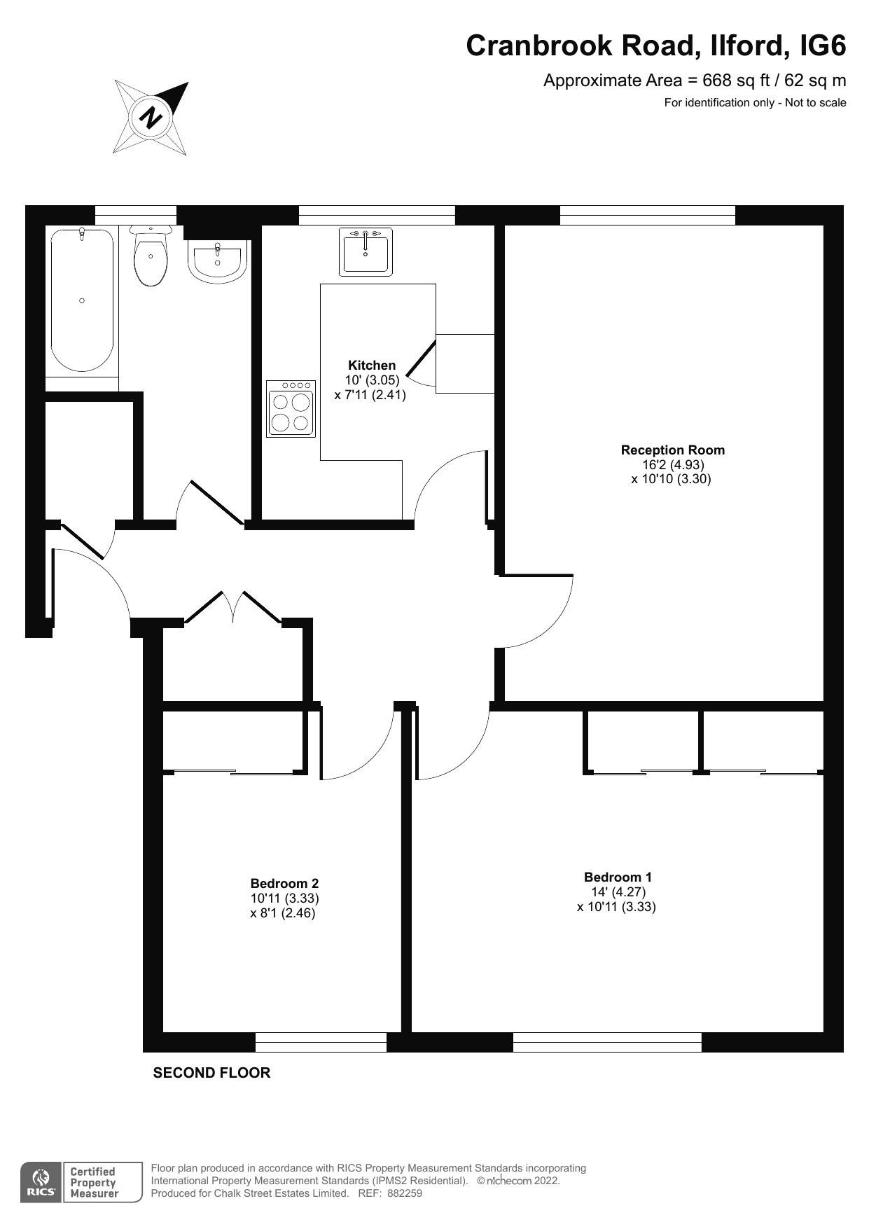 2 bed flat for sale in Beverly Court, Cranbrook Road, Barkingside IG6