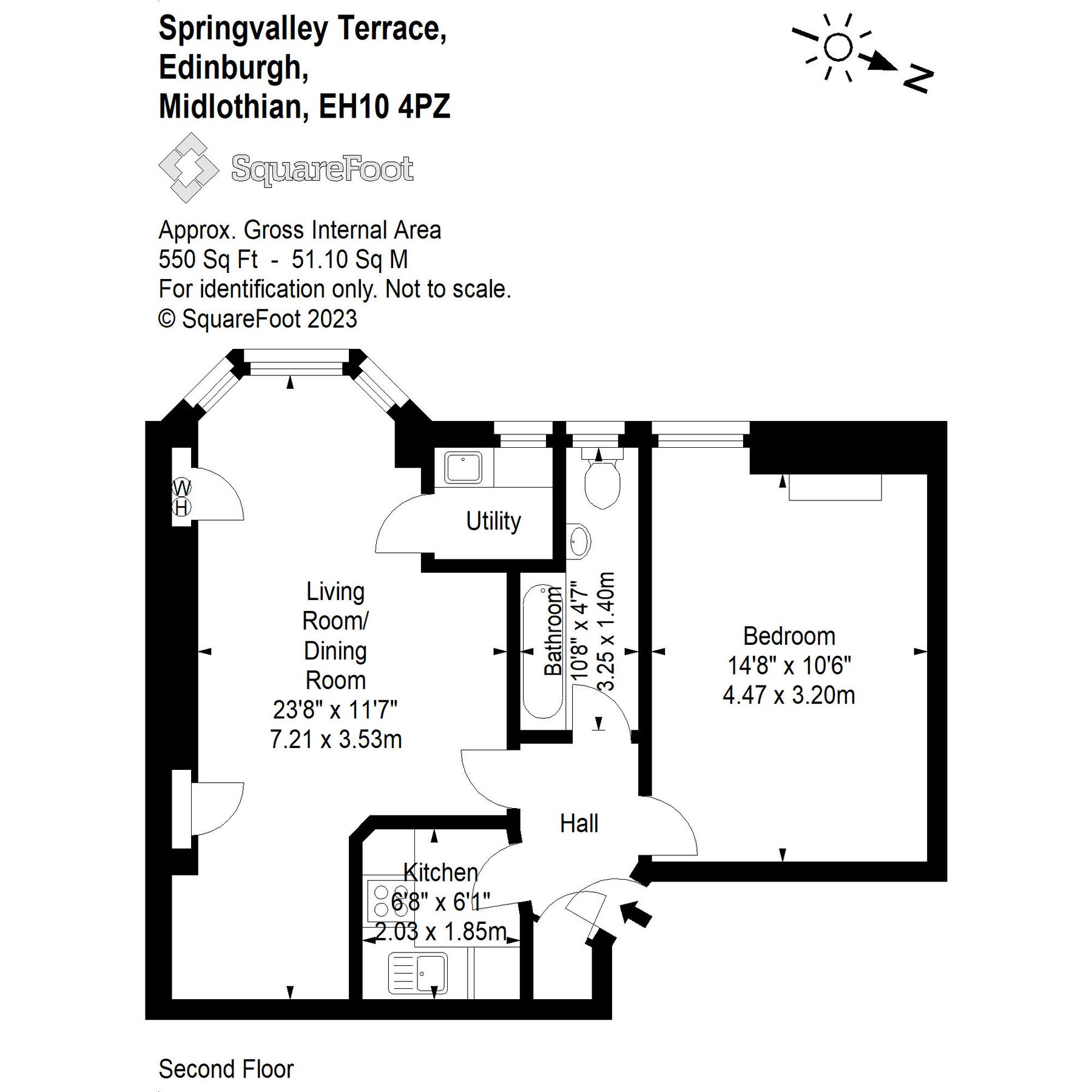 1 bed flat for sale in 2F4, Springvalley Terrace, Morningside