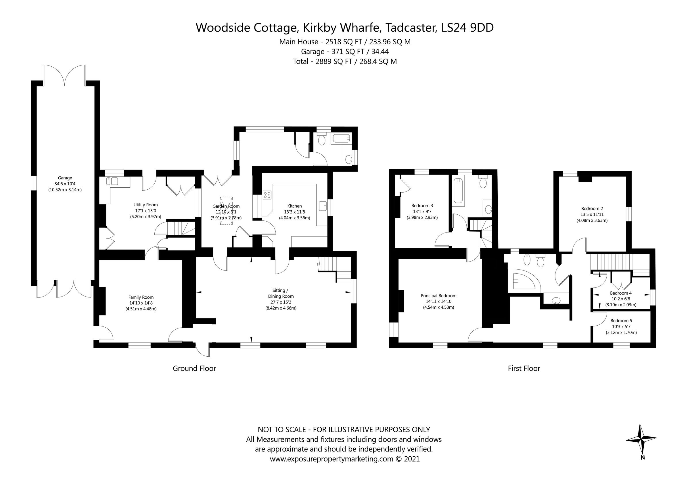 5 bed detached house for sale in Kirkby Wharfe, Tadcaster, North