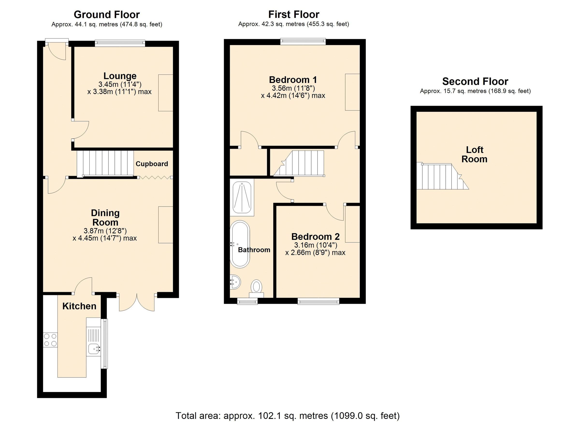 2 bed terraced house for sale in Polmaise Street, BlaydonOnTyne NE21