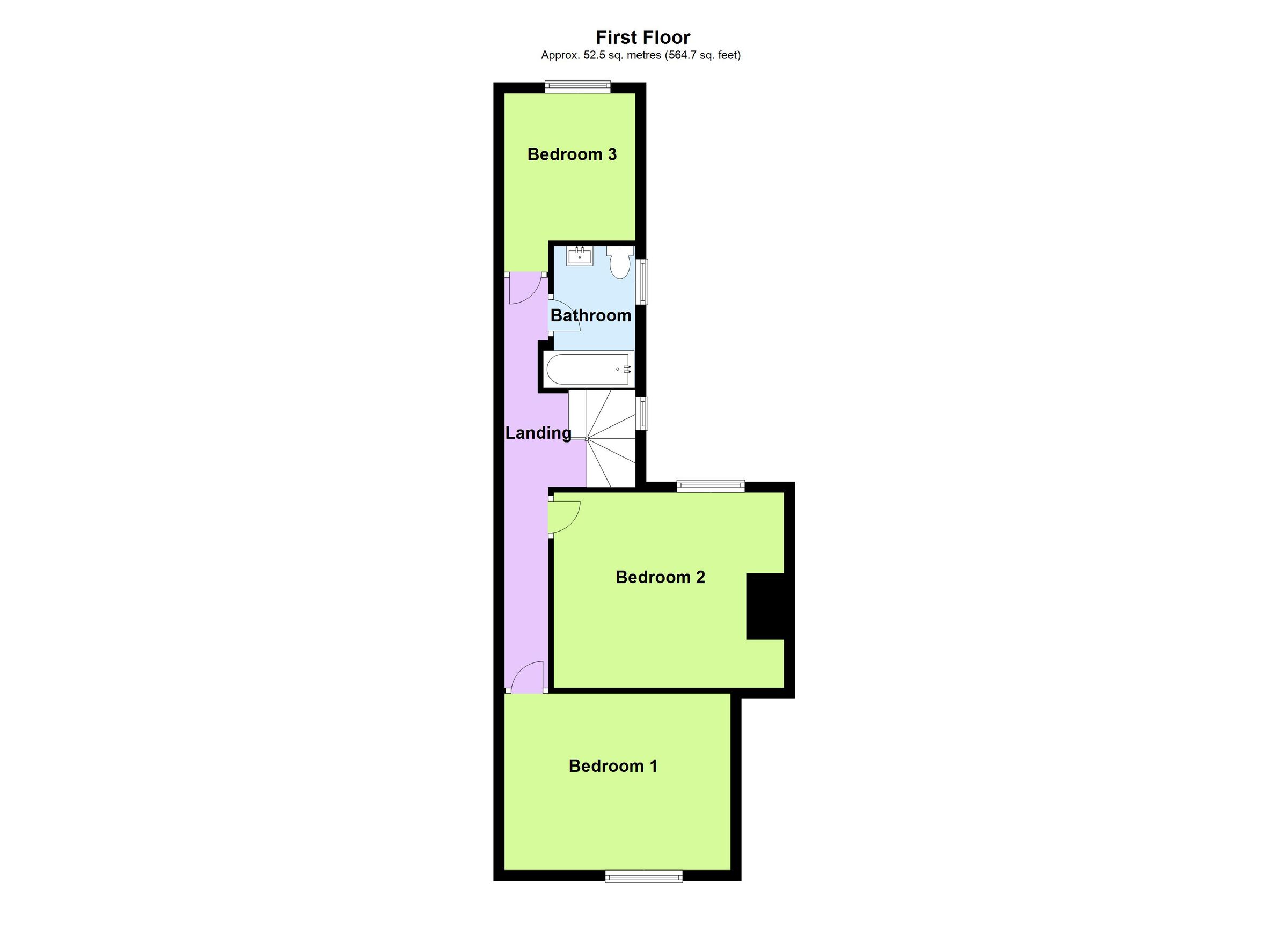 3 bed terraced house to rent in The Hollies, Westfield Street, Higham