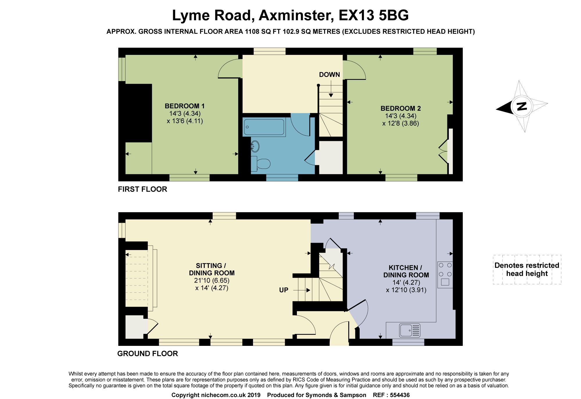 2 bed semidetached house for sale in Lyme Road Cottages, Lyme Road