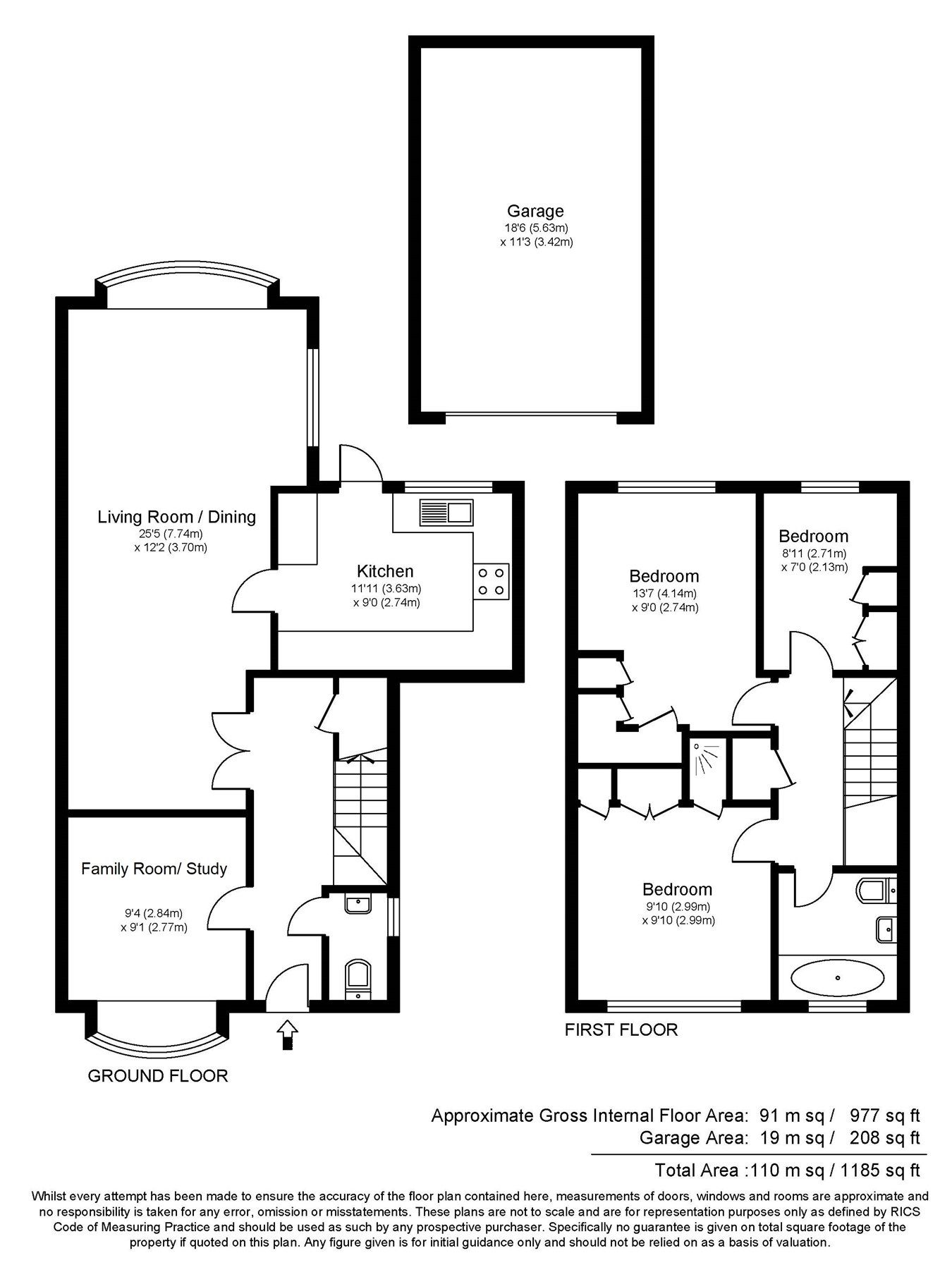 3 bed end terrace house for sale in Dunsmore Road, WaltonOnThames