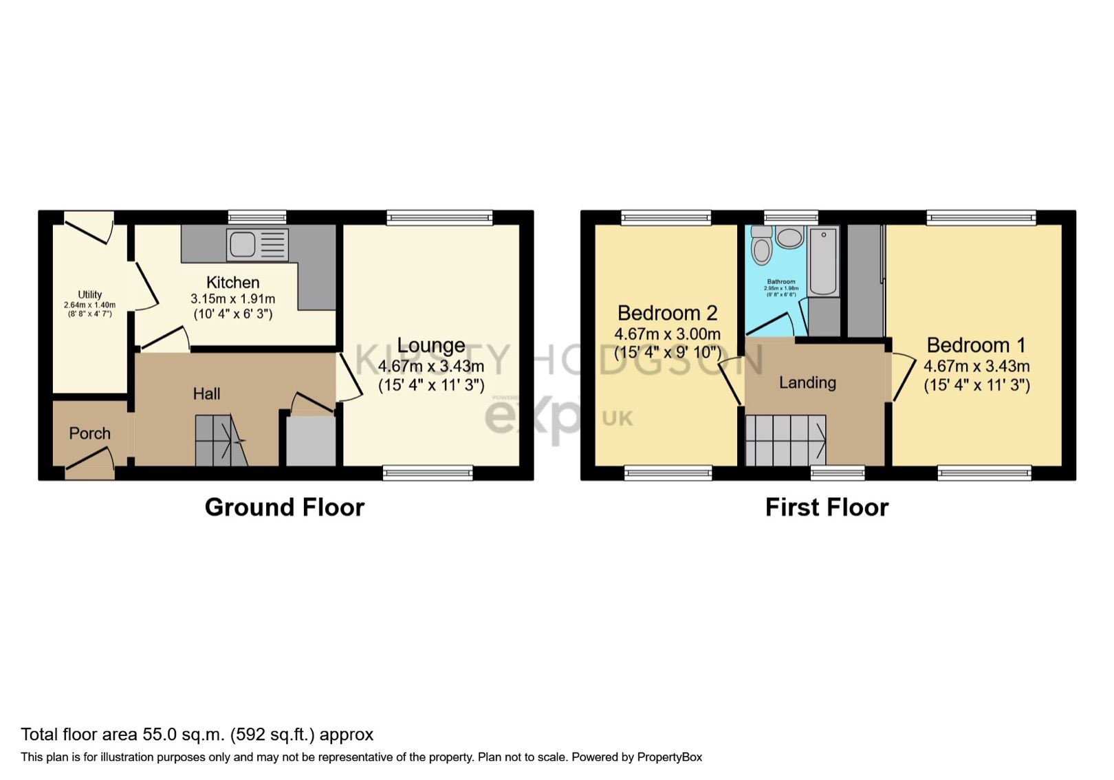 2 bed terraced house for sale in Green Rising, Ovington, Prudhoe NE42