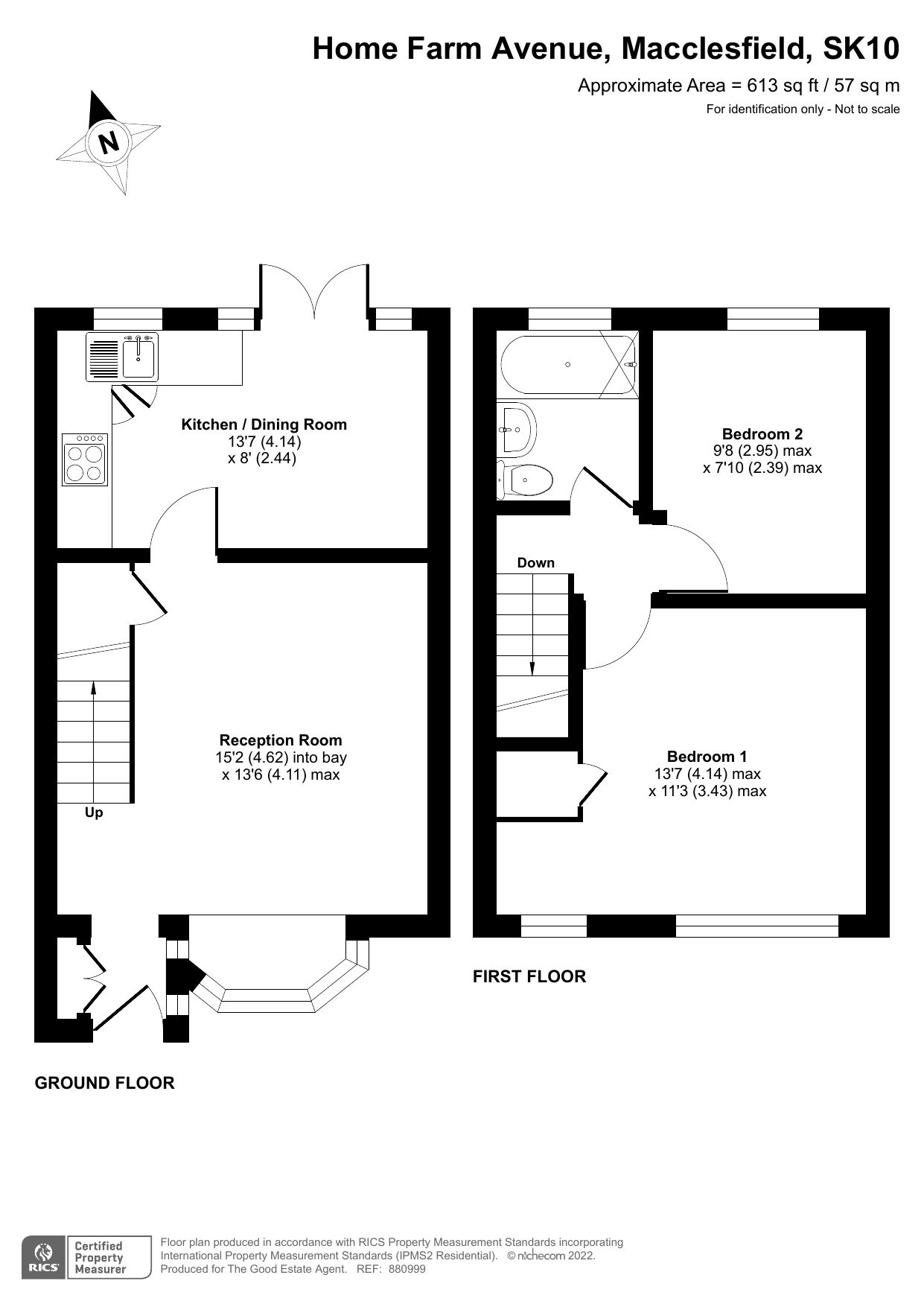 2 bed terraced house for sale in Home Farm Avenue, Macclesfield SK10
