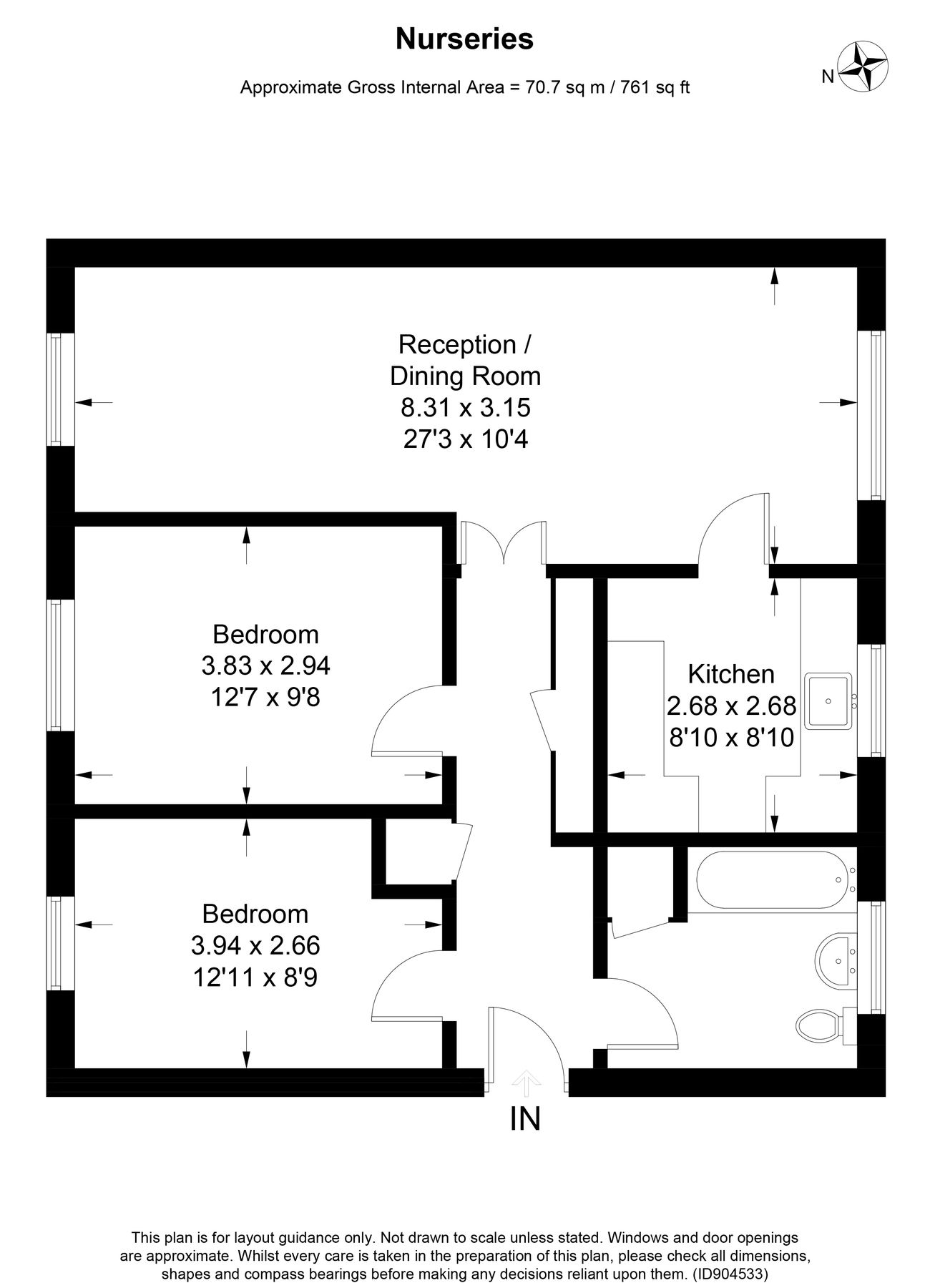 2 bed flat for sale in Nurseries Road, Wheathampstead, St. Albans