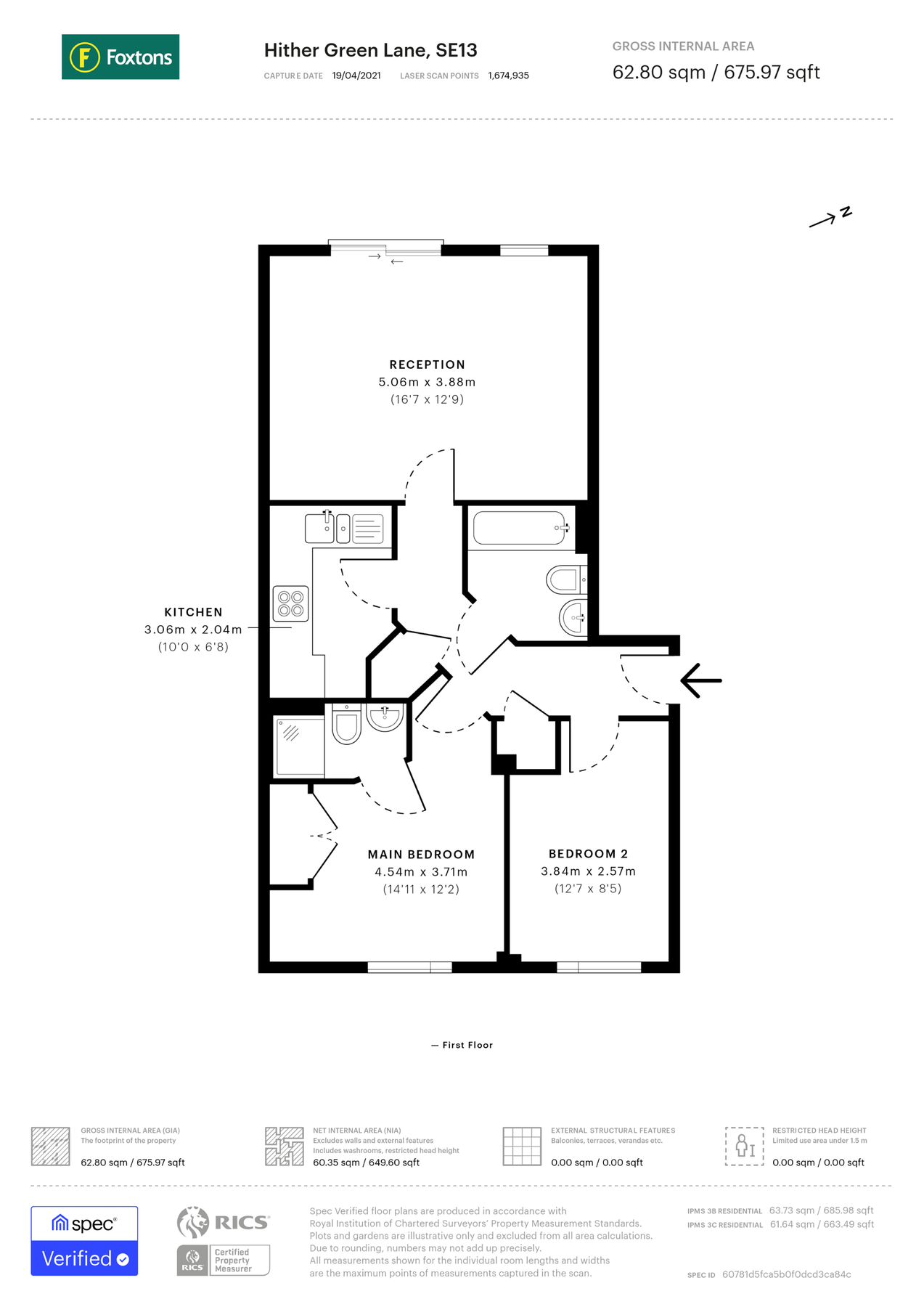 2 bed flat for sale in Hither Green Lane, Hither Green, London SE13