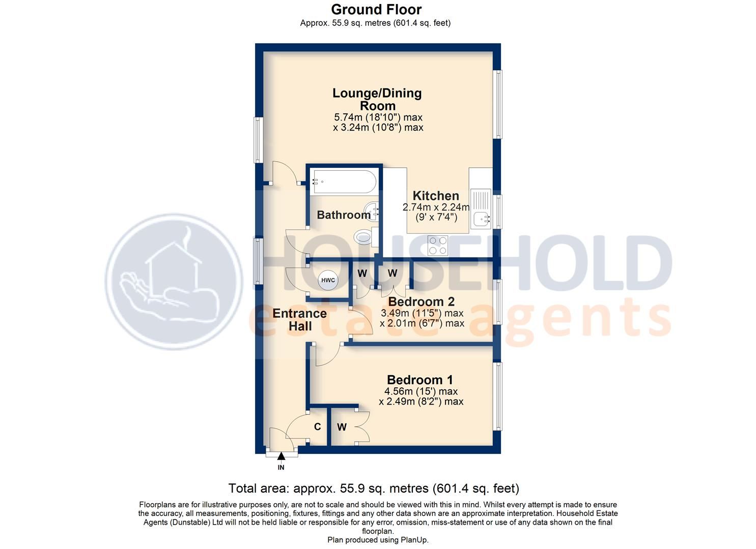 2 bed flat for sale in Kiln Way, Dunstable, Bedfordshire LU5 Zoopla