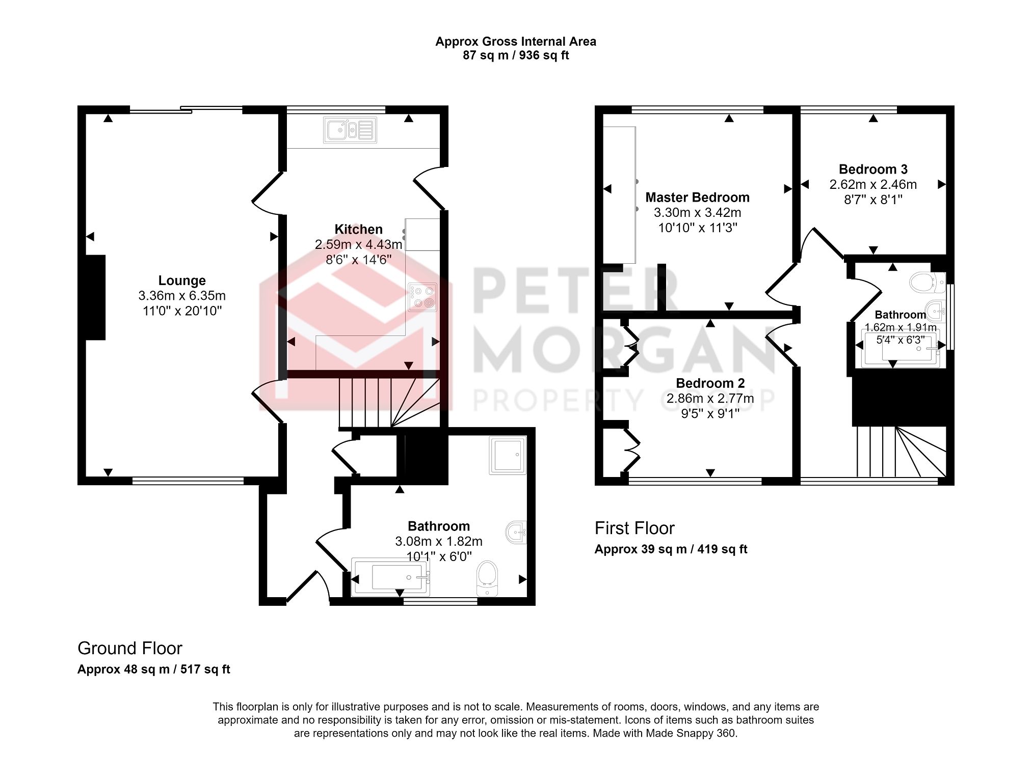 3 bed semidetached house for sale in Park View, Maesteg, Bridgend