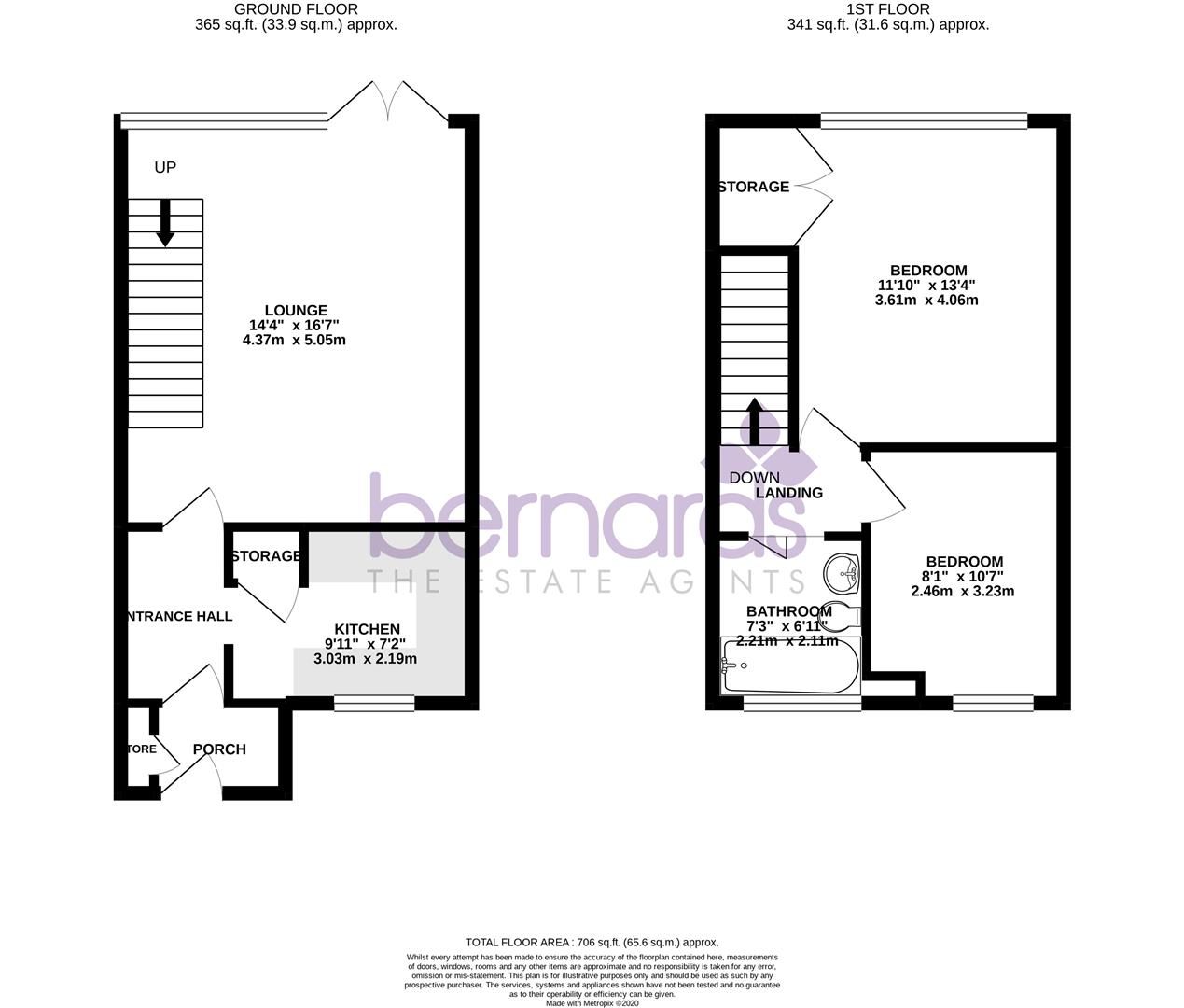 2 bed terraced house to rent in Purbrook Gardens, Purbrook