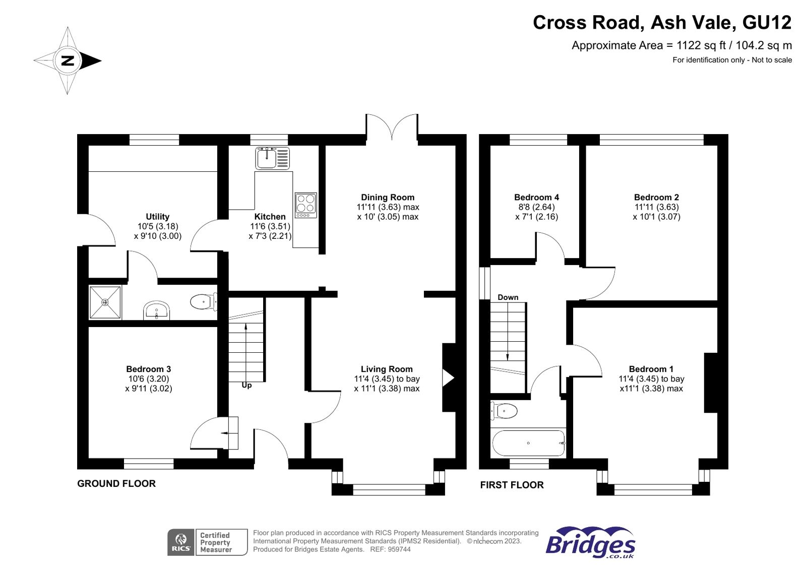 4 bed semidetached house for sale in Cross Road, Ash Vale, Surrey GU12