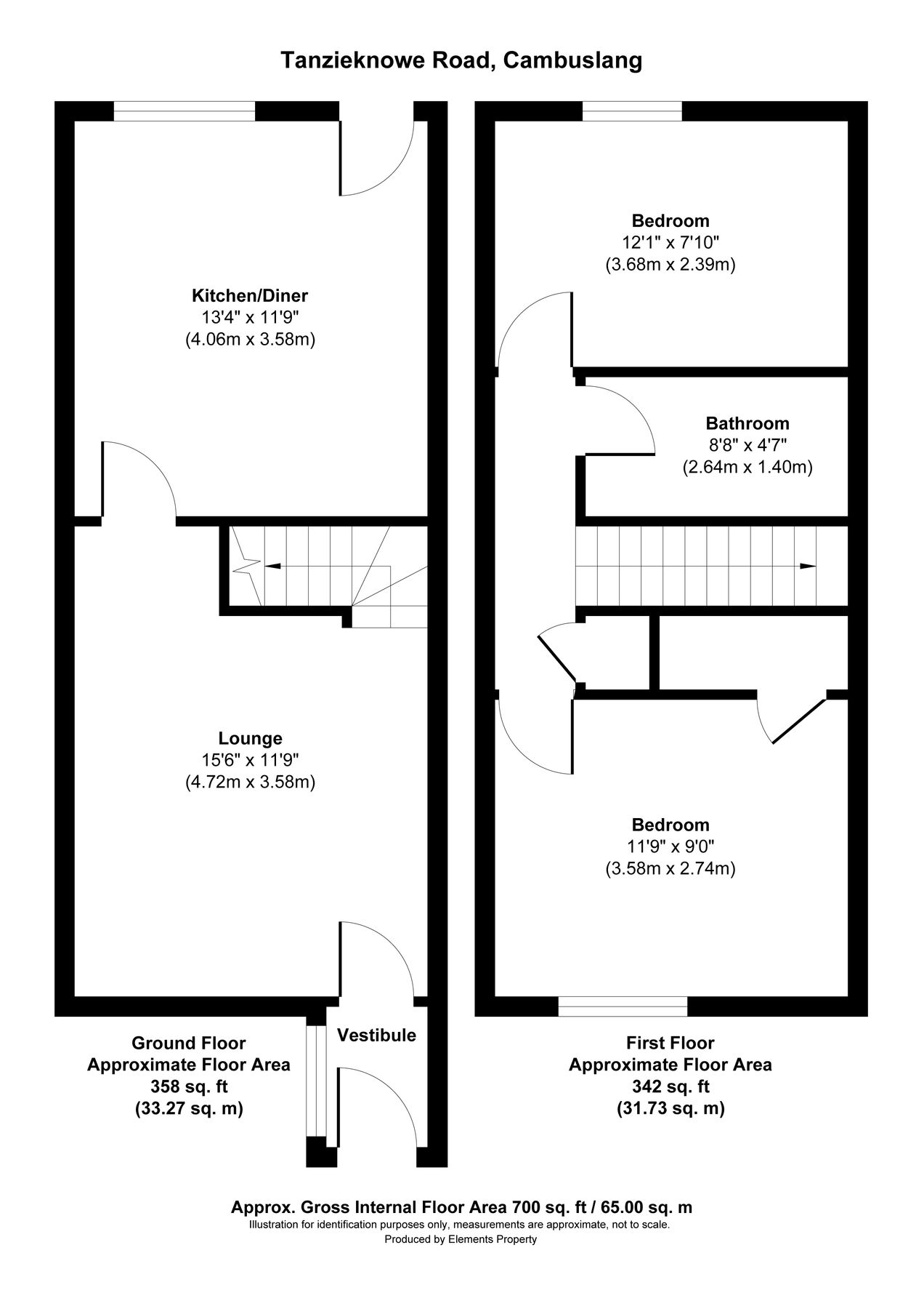 2 bed end terrace house for sale in Tanzieknowe Road, Cambuslang