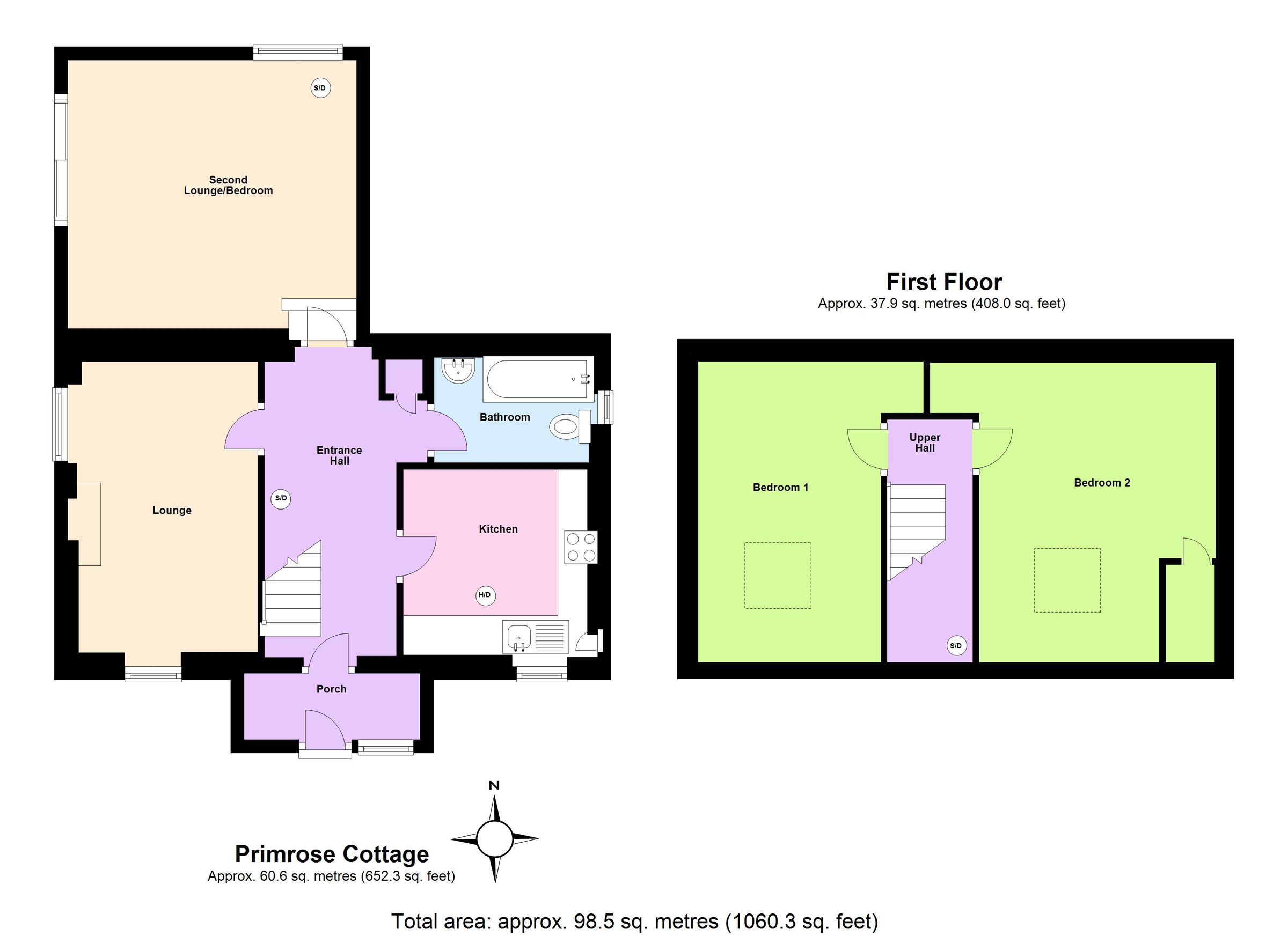 2 bed cottage for sale in Primrose Cottage, Mid Thunderguy, Pirnmill