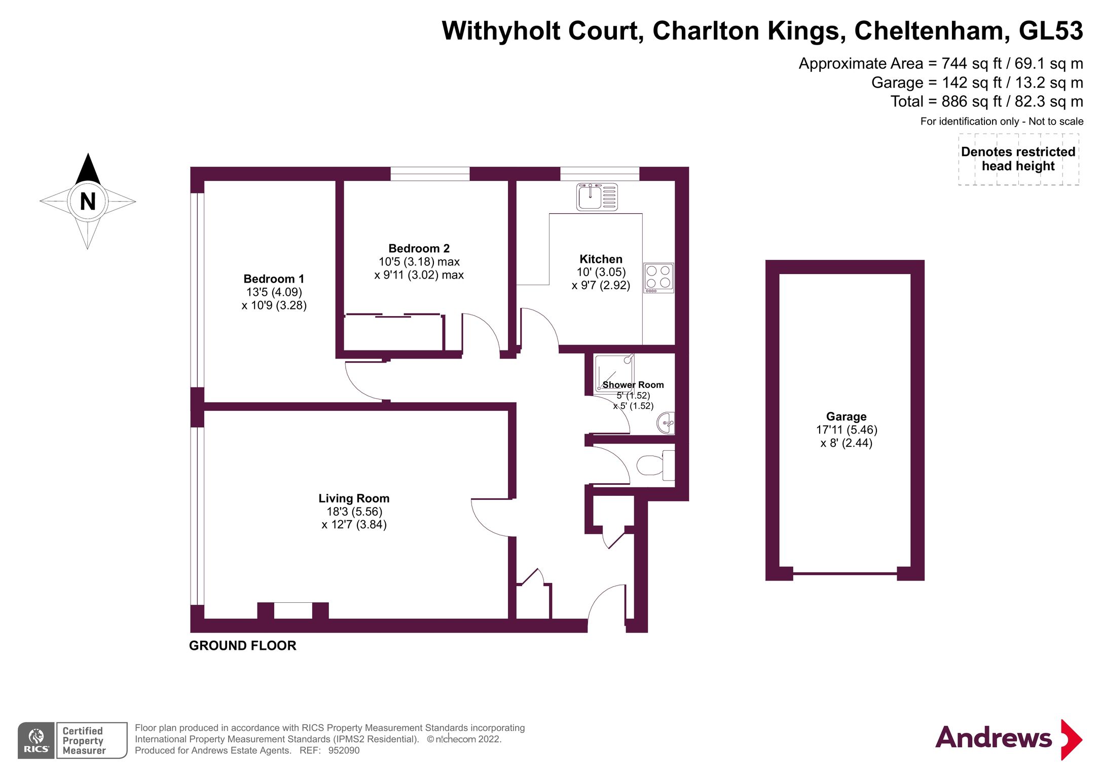 2 bed flat for sale in Withyholt Court, Charlton Kings, Cheltenham, Gloucestershire GL53 Zoopla