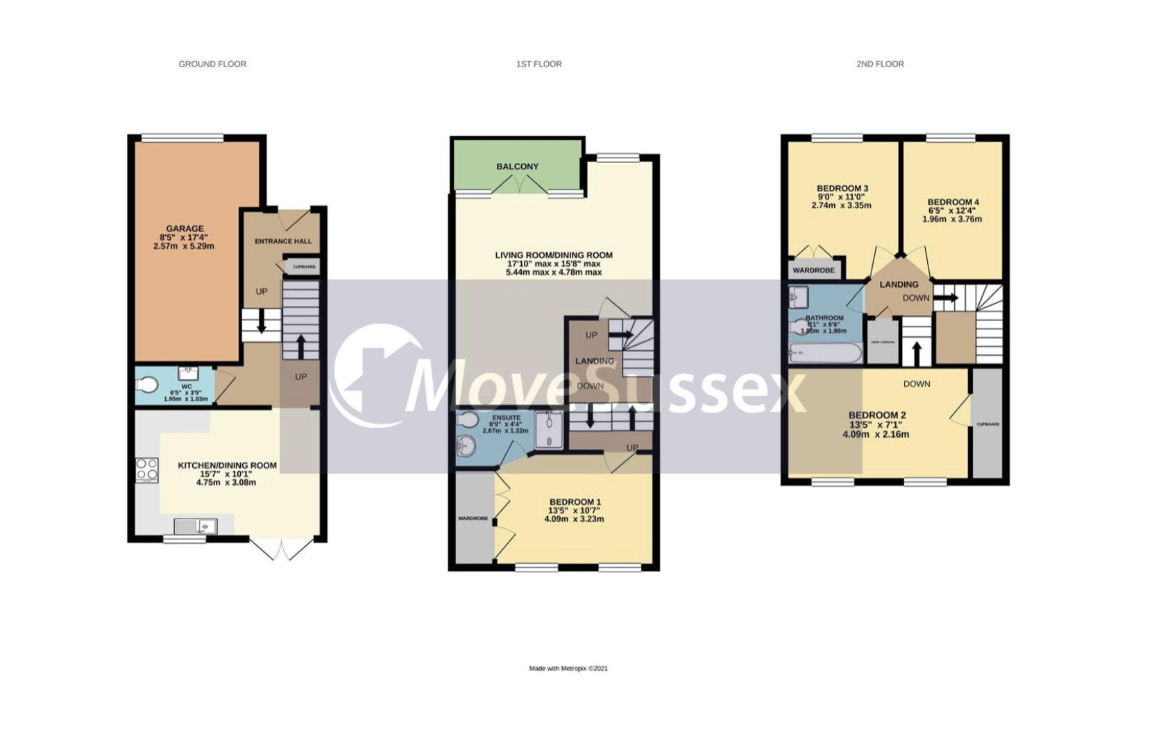4 bed town house for sale in Chatham Green, Eastbourne, East Sussex