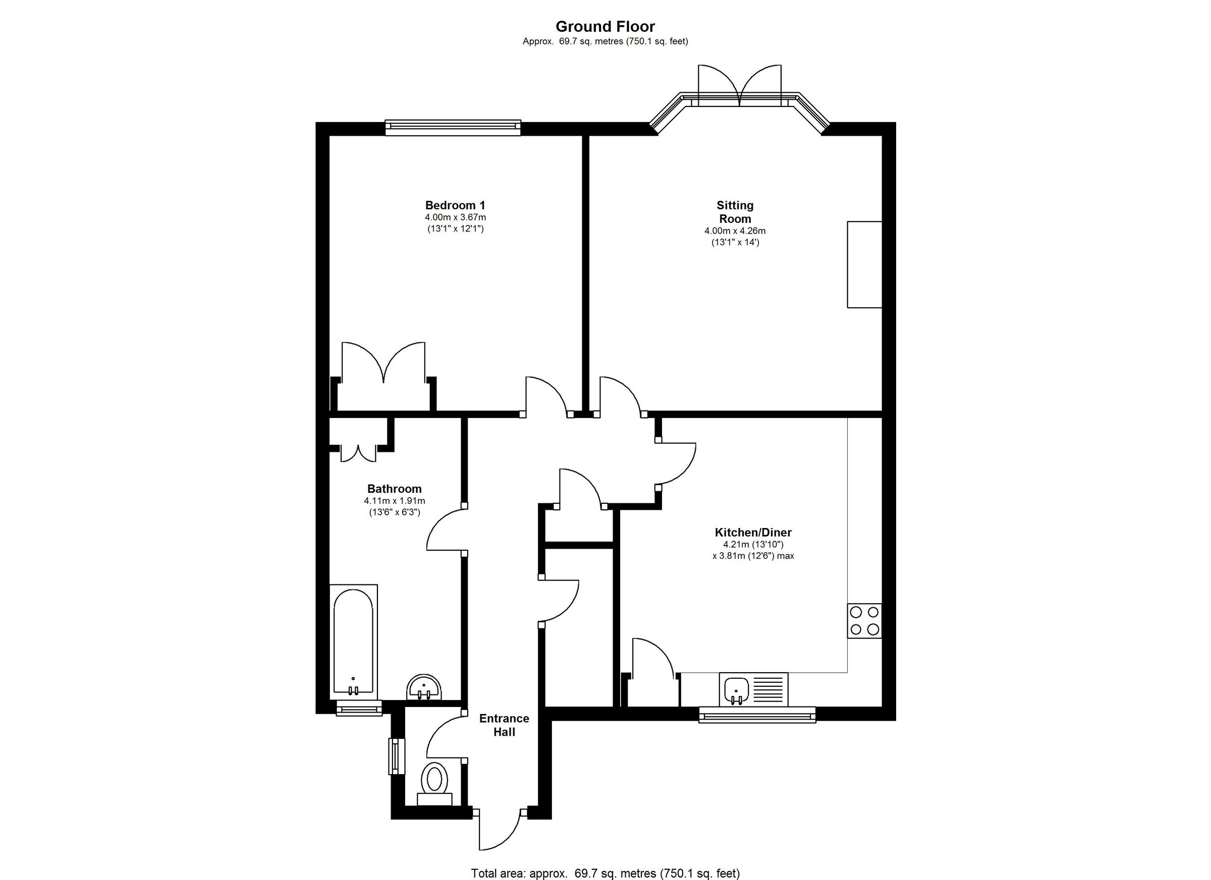1 bed flat to rent in Riverside Court, Chesterton Road, Cambridge CB4