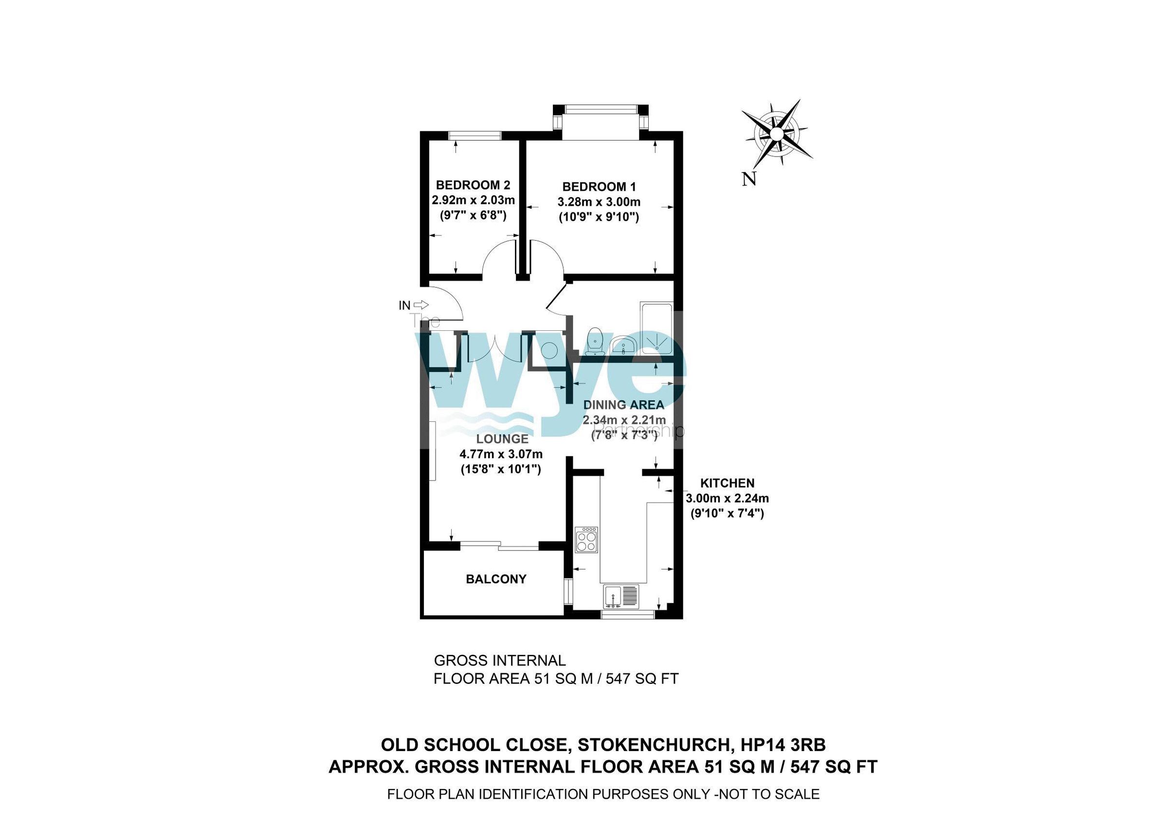 2 bed property for sale in Old School Close, Stokenchurch, High