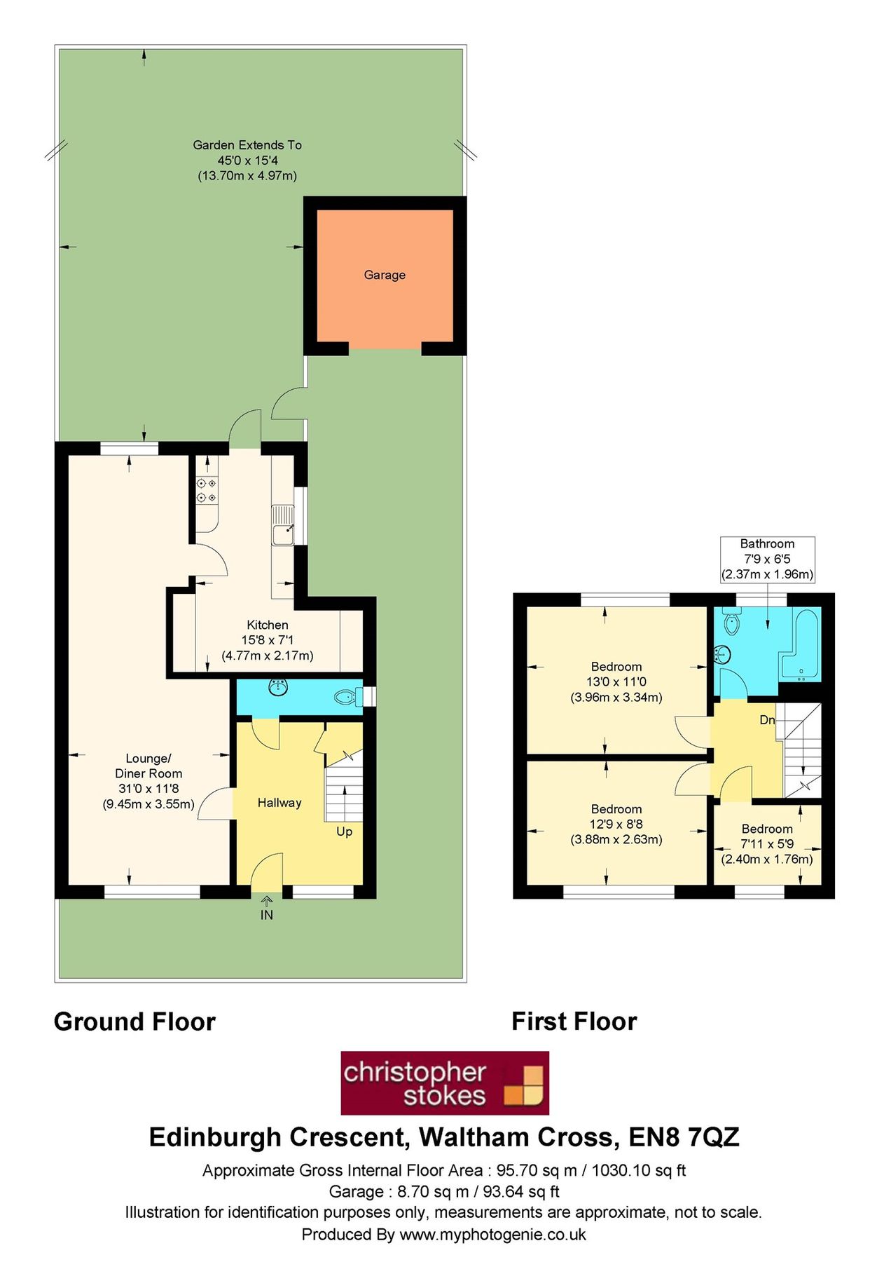 3 bed semidetached house for sale in Edinburgh Crescent, Waltham Cross