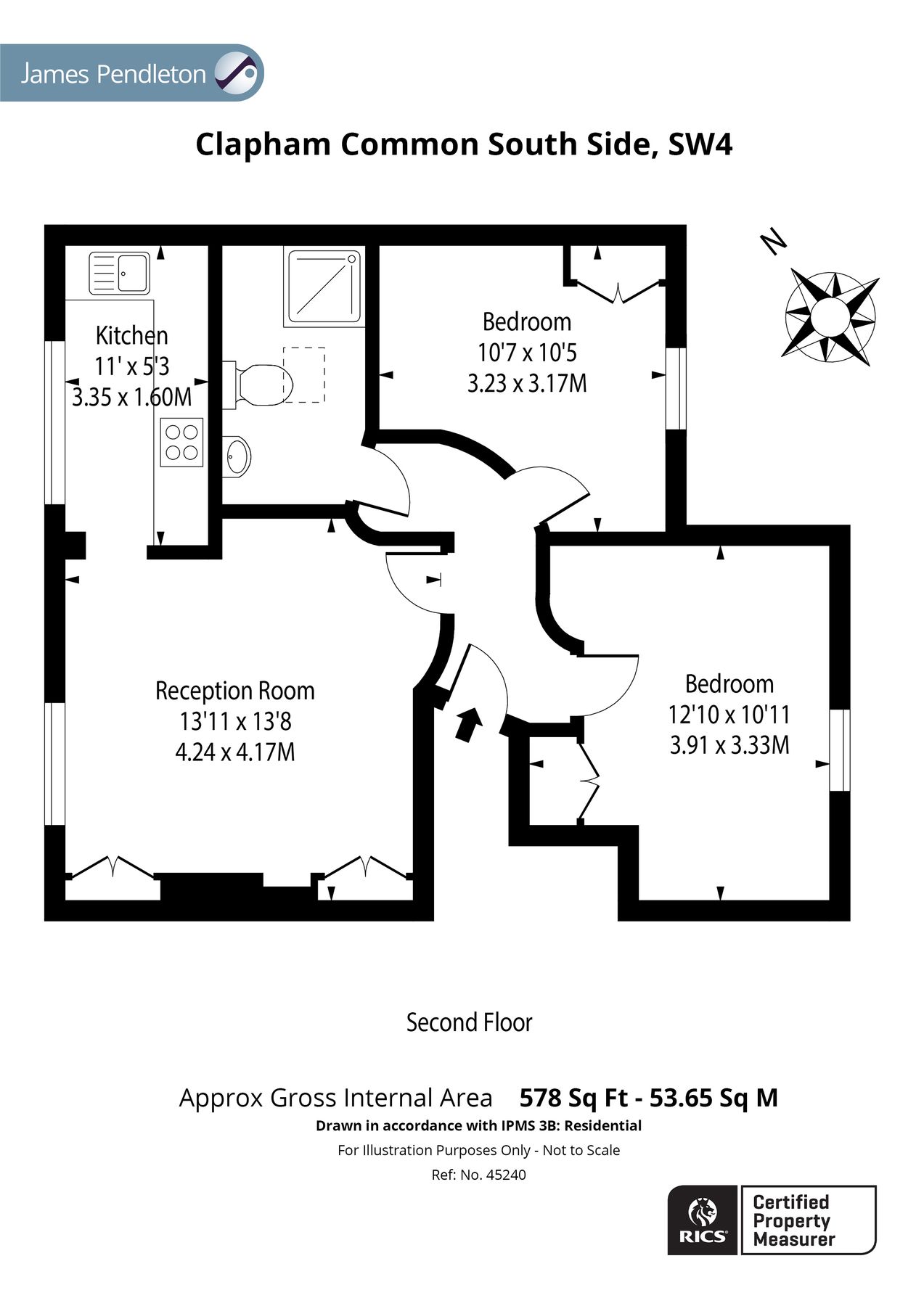 2 bed flat for sale in Clapham Common South Side, Clapham, London SW4