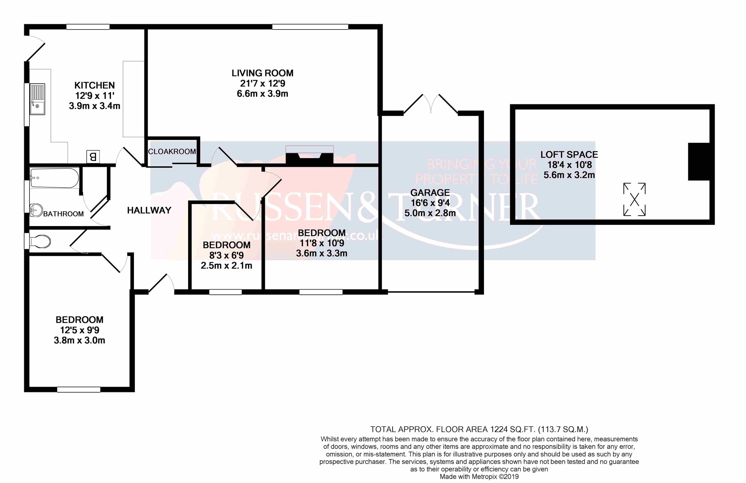 3 bed detached bungalow for sale in Ling Common Road, North Wootton