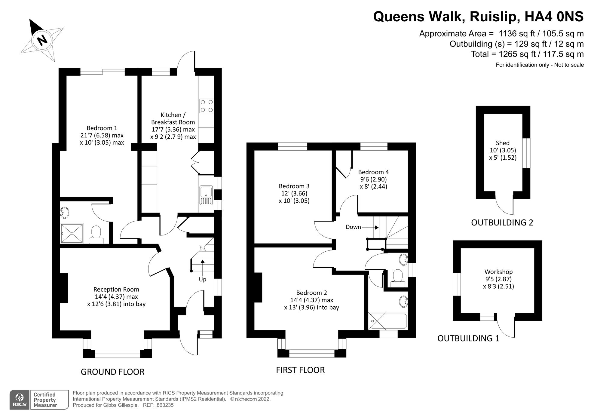 4 bed semidetached house for sale in Queens Walk, Ruislip, Middlesex