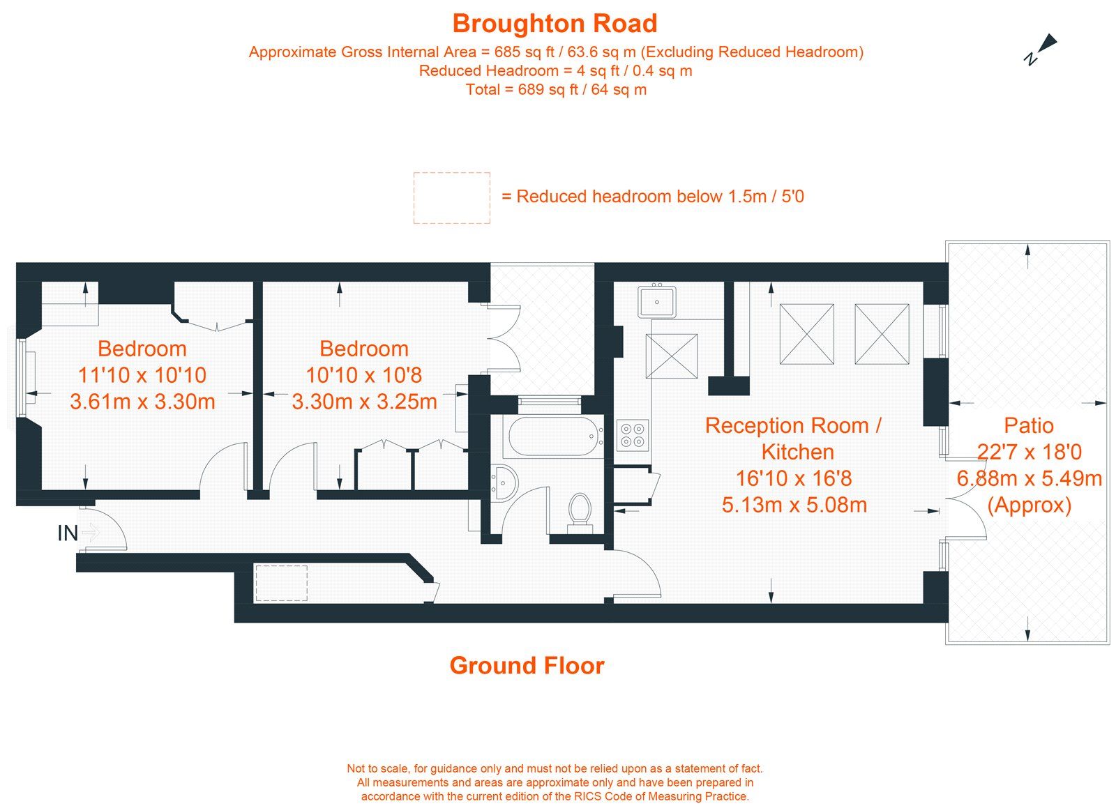 2 bed flat to rent in Broughton Road, Fulham SW6 Zoopla