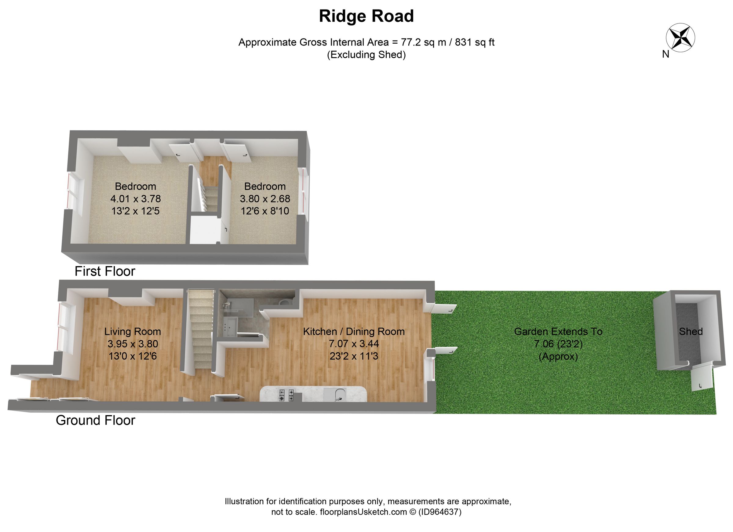 2 bed terraced house for sale in Ridge Road, Sutton SM3 Zoopla