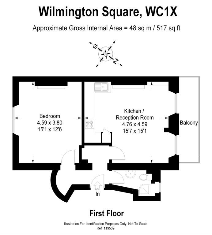 1 bed flat to rent in Wilmington Square, London WC1X Zoopla