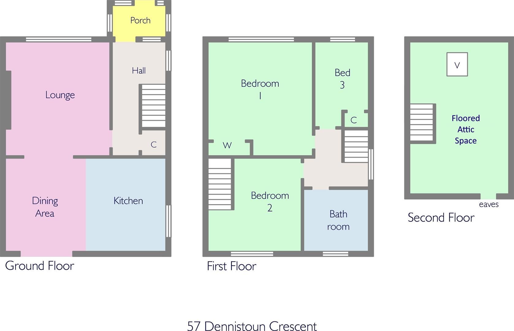 3 bed semidetached house for sale in Dennistoun Crescent, Helensburgh