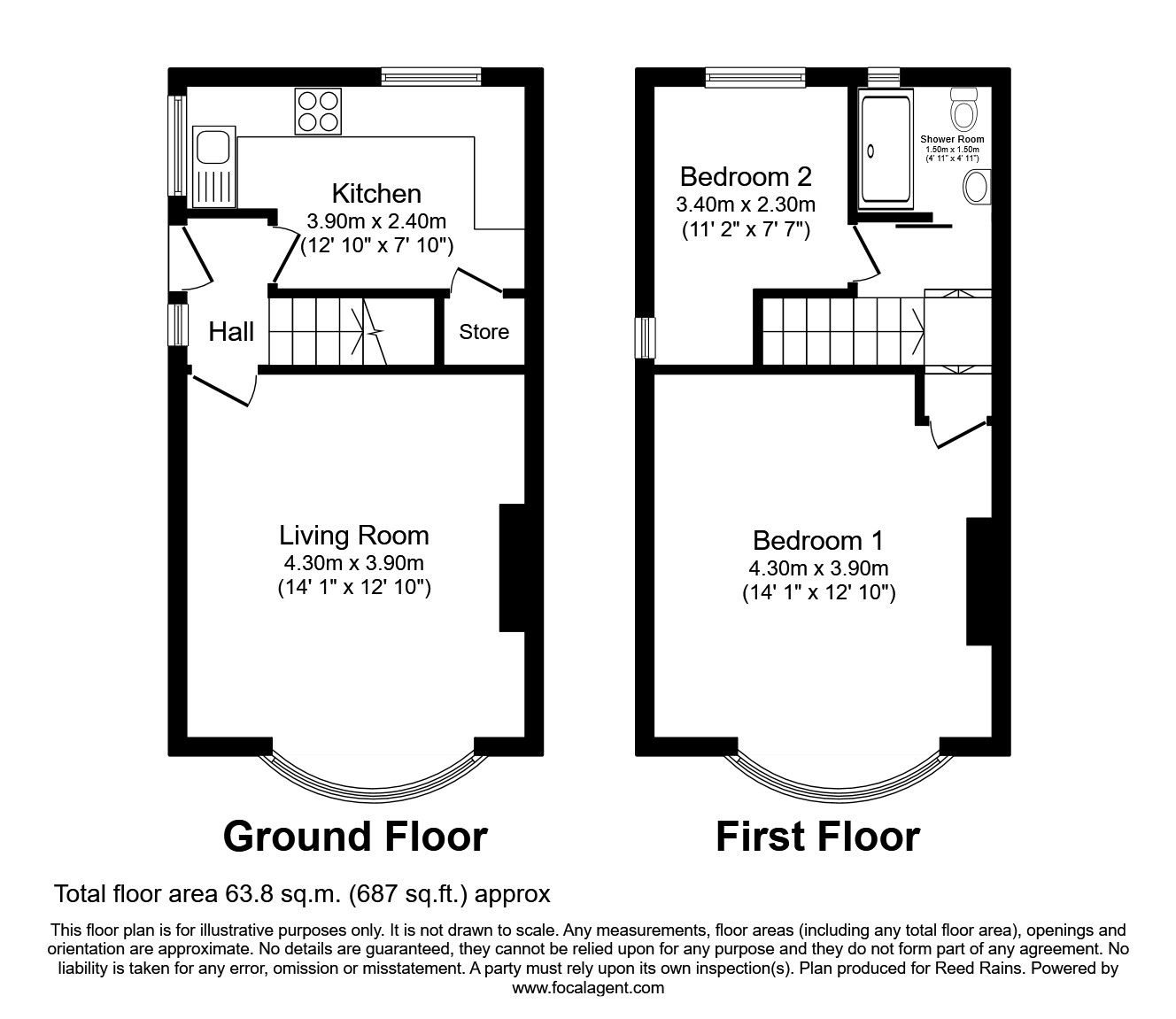 2 bed semidetached house to rent in The Mead, Salford, Greater