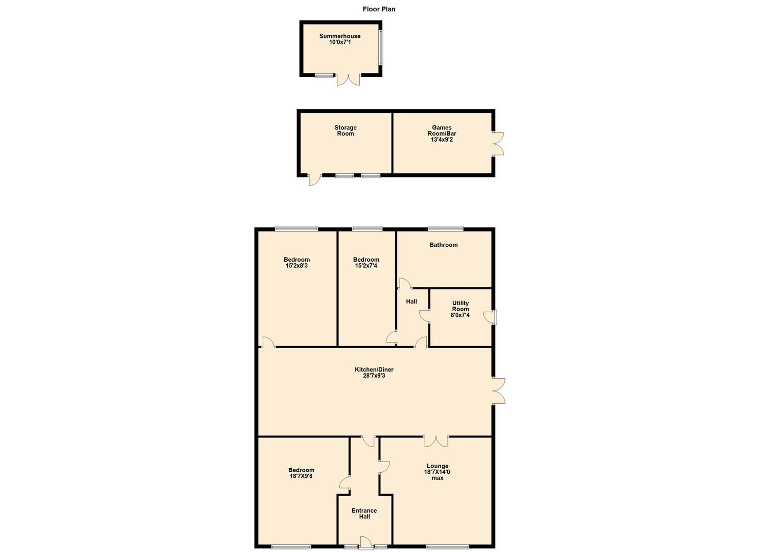 3 bed semidetached bungalow for sale in Giffords Cross Avenue