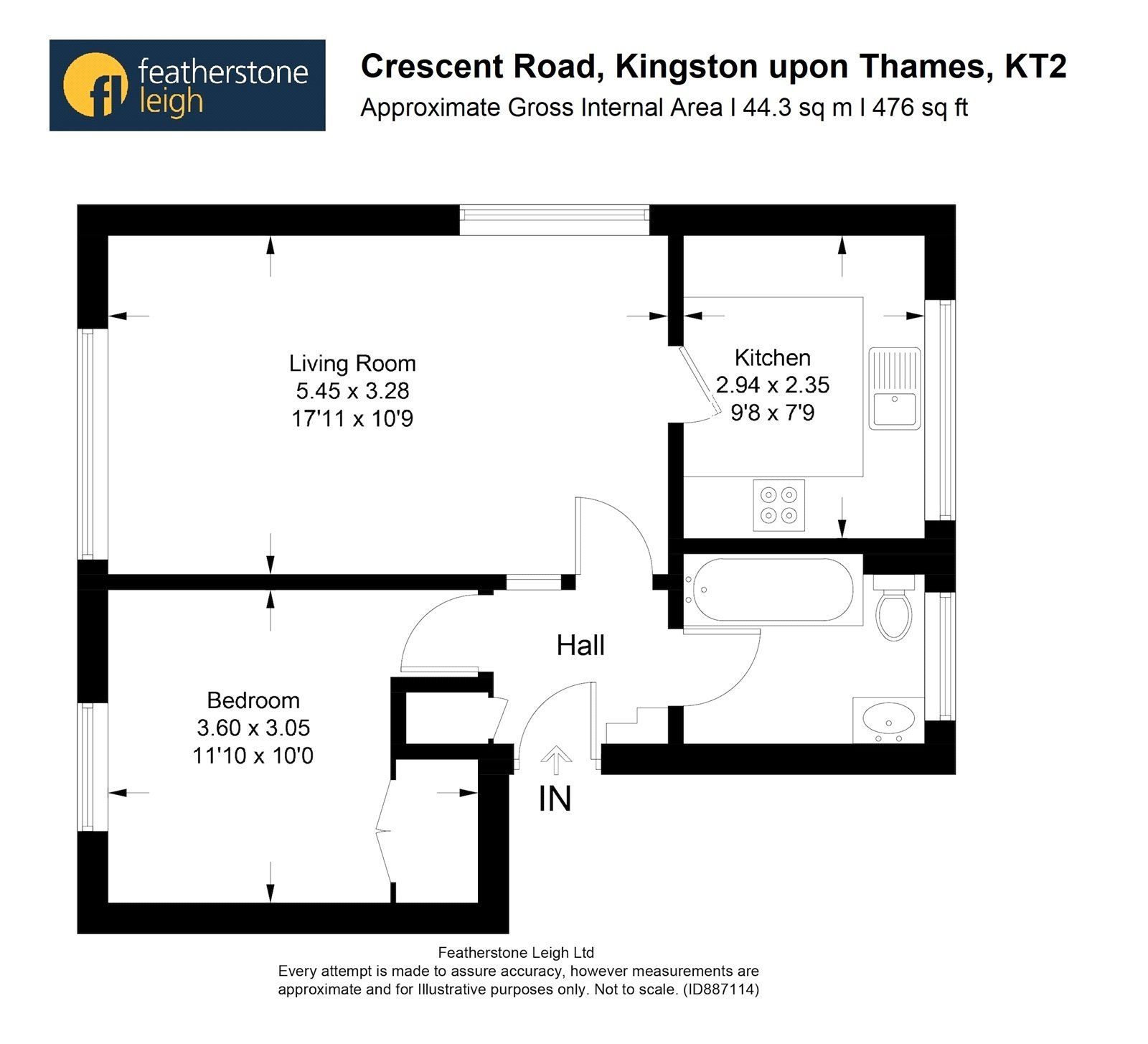 1 bed flat for sale in Crescent Road, Kingston Upon Thames KT2 Zoopla