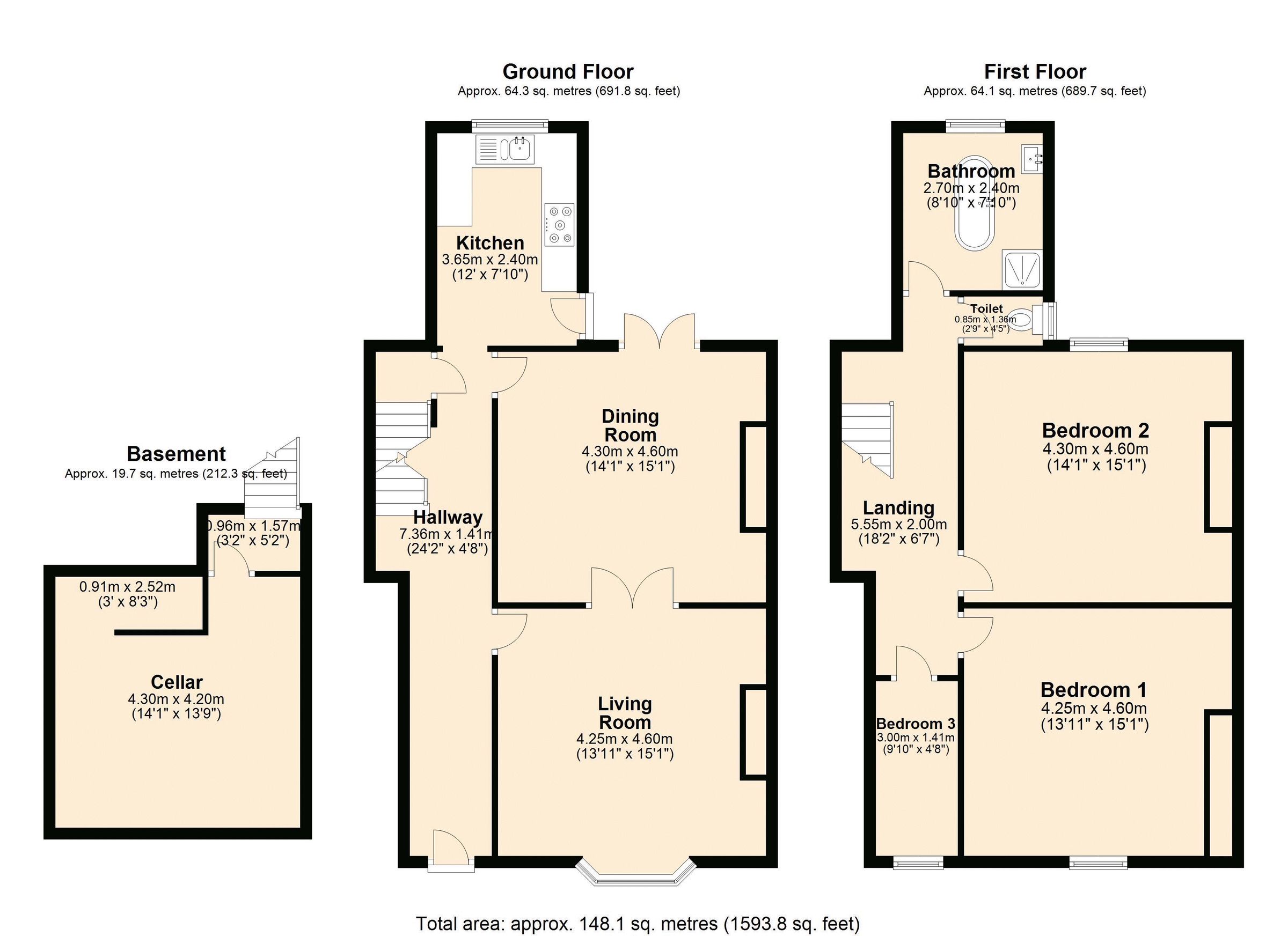 3 bed semidetached house for sale in Mill Lane, South Kirkby