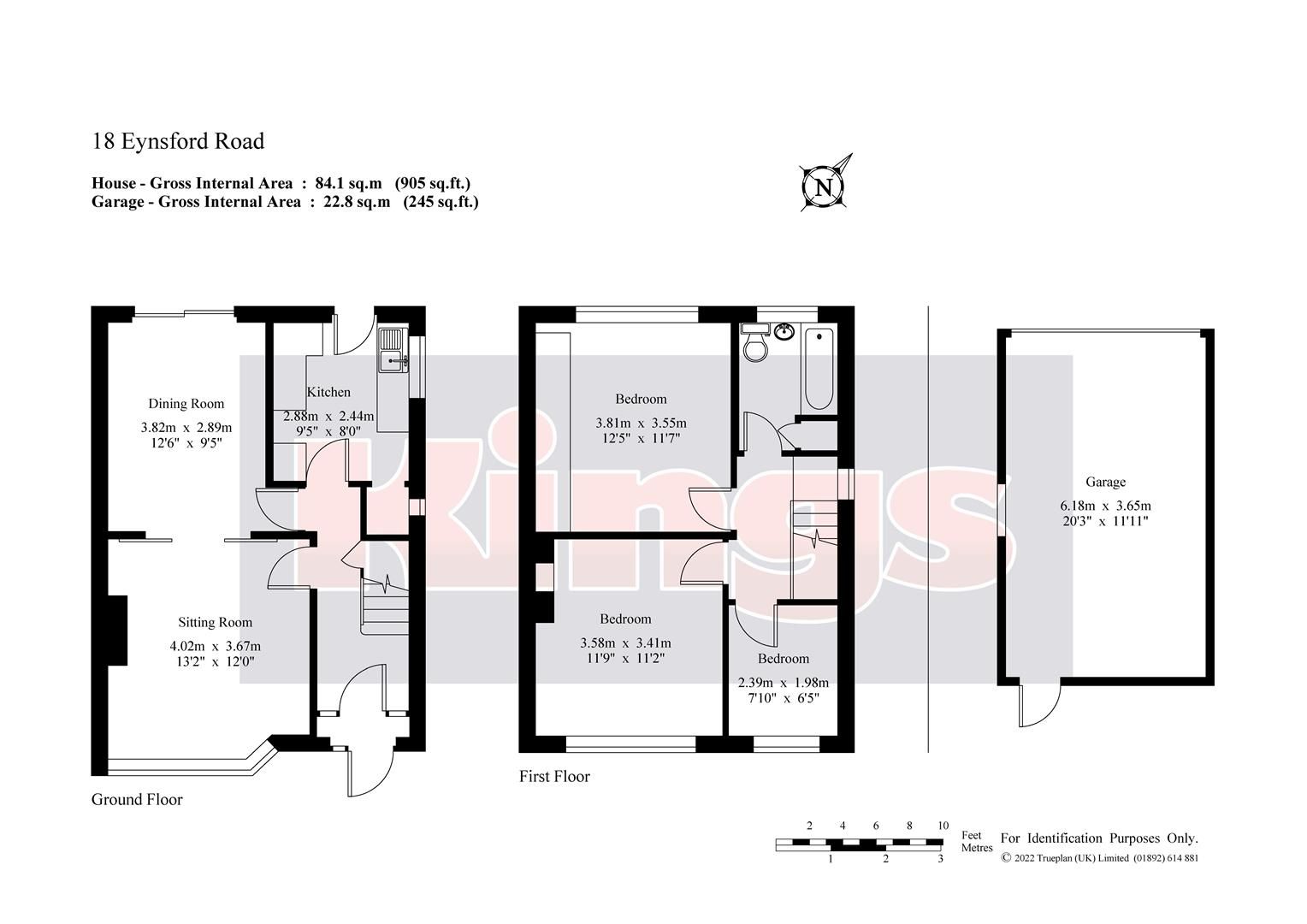 3 bed semidetached house for sale in Eynsford Road, Farningham