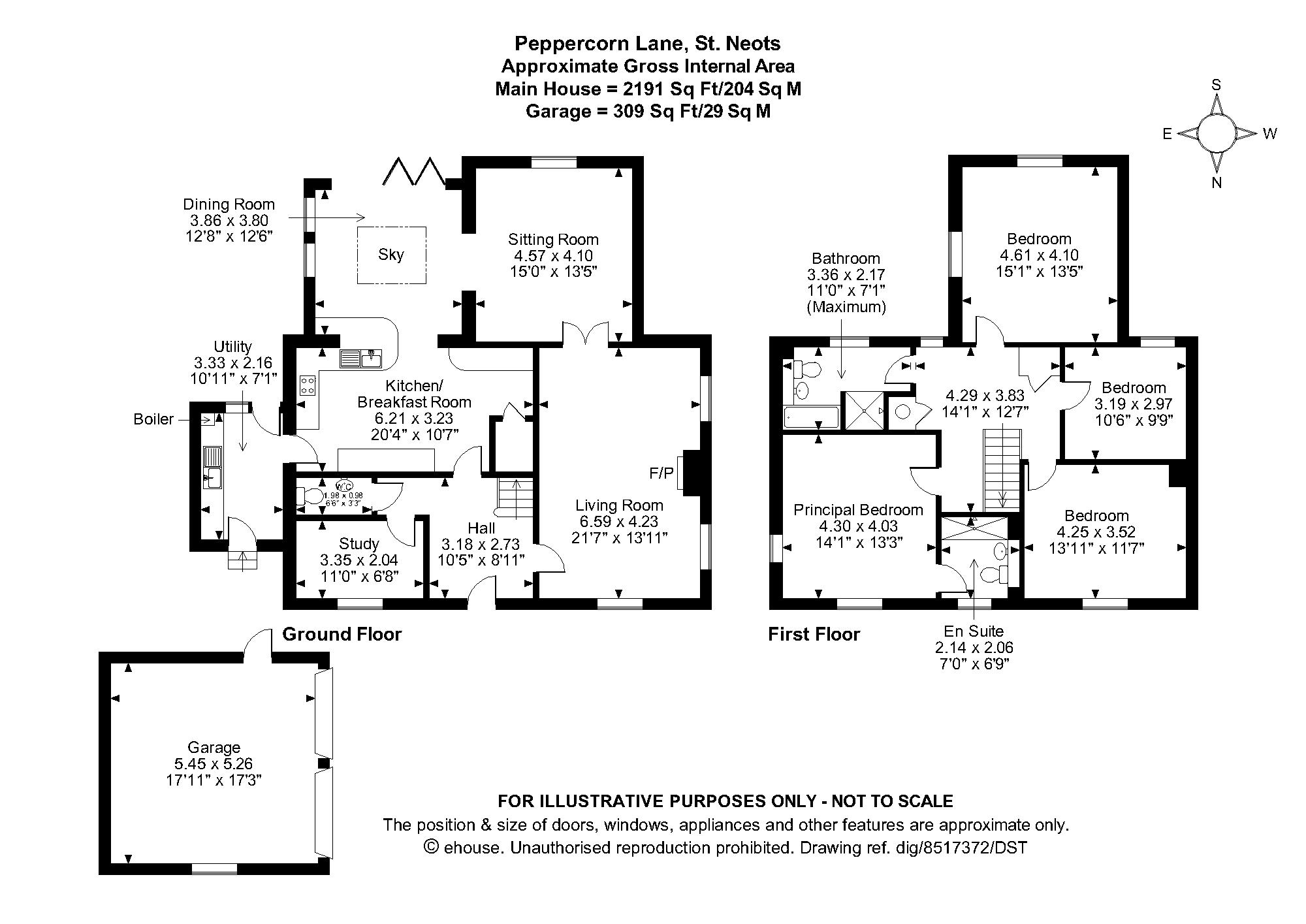 4 bed detached house for sale in Peppercorns Lane, Eaton Socon, St