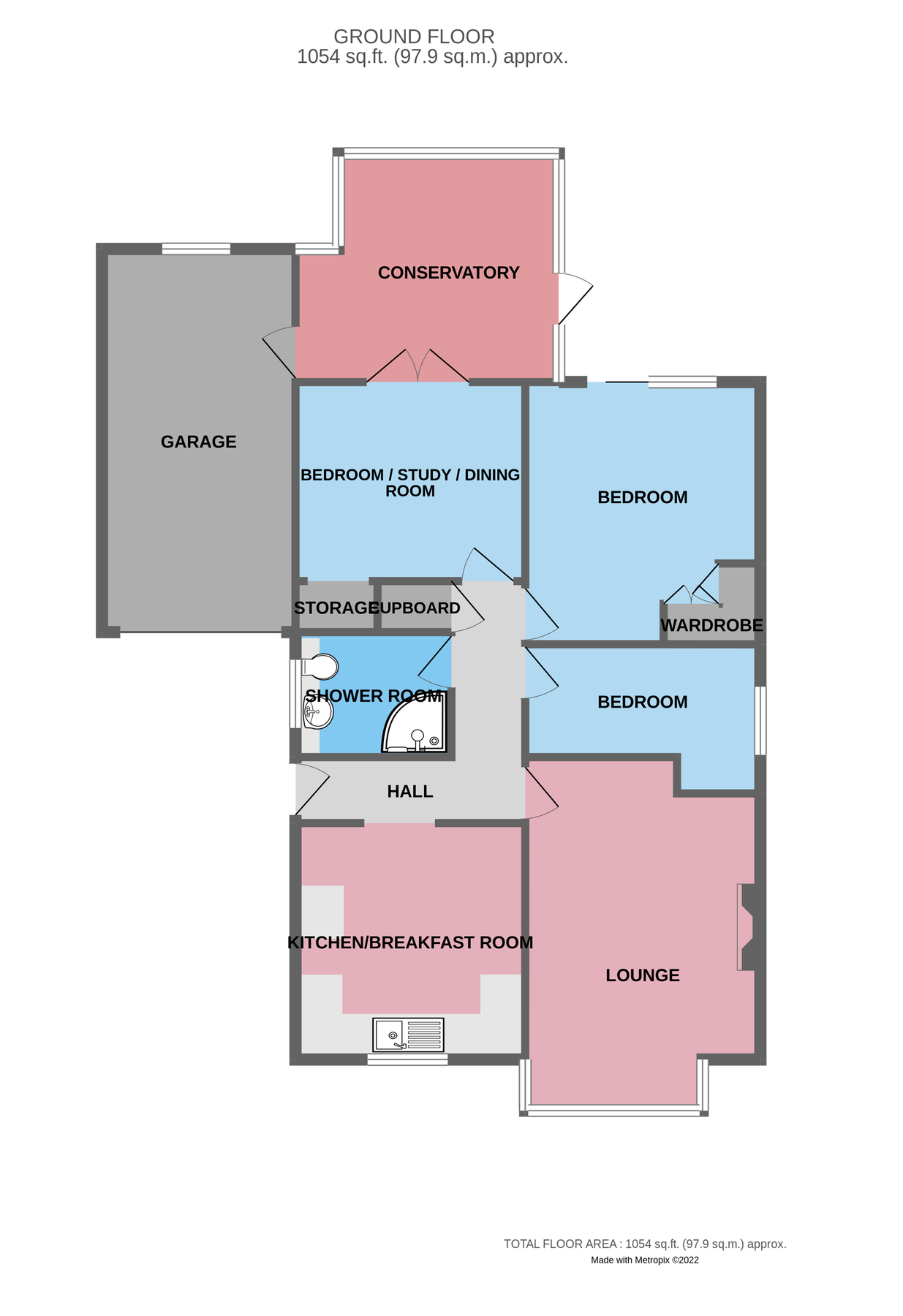 3 bed bungalow for sale in Holly Court, Holly Road, Little Dawley