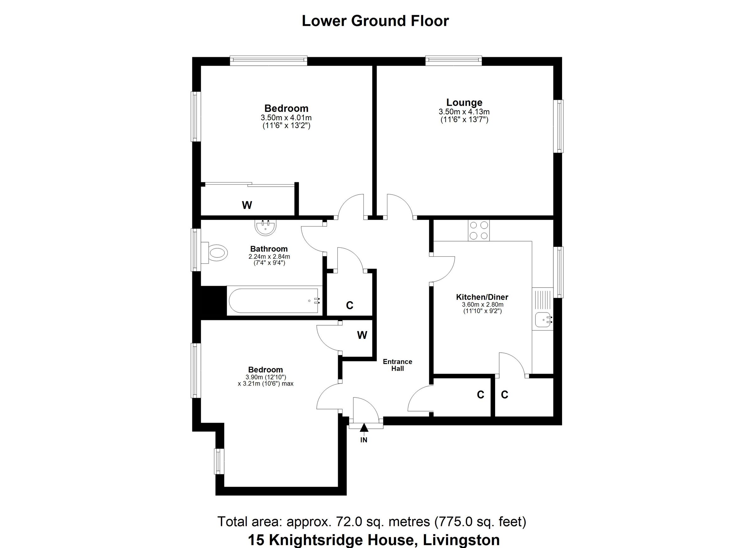 2 bed flat for sale in 15 Knightsridge House, Watson Green, Livingston