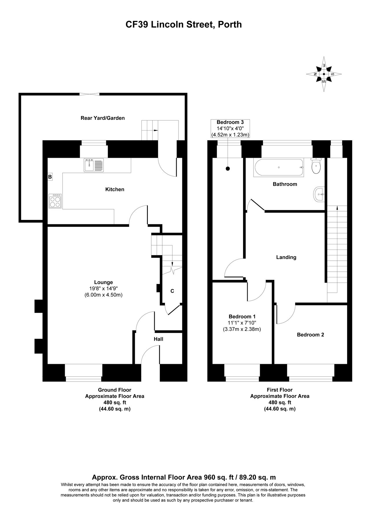 3 bed terraced house for sale in Lincoln Street, Porth, Rhondda Cynon