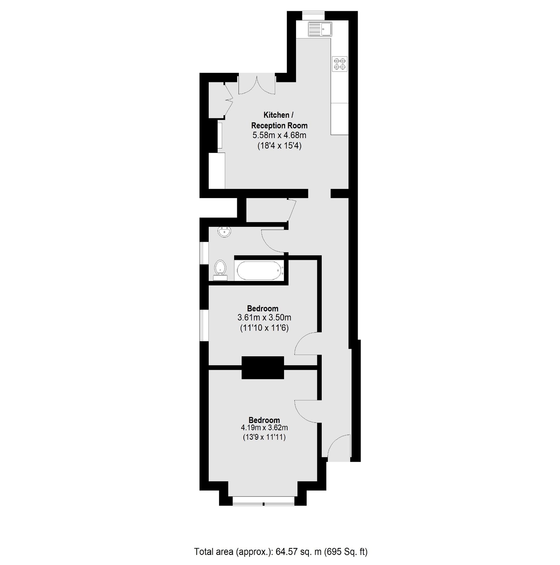 2 bed flat for sale in Bond Road, Tolworth, Surbiton KT6 Zoopla
