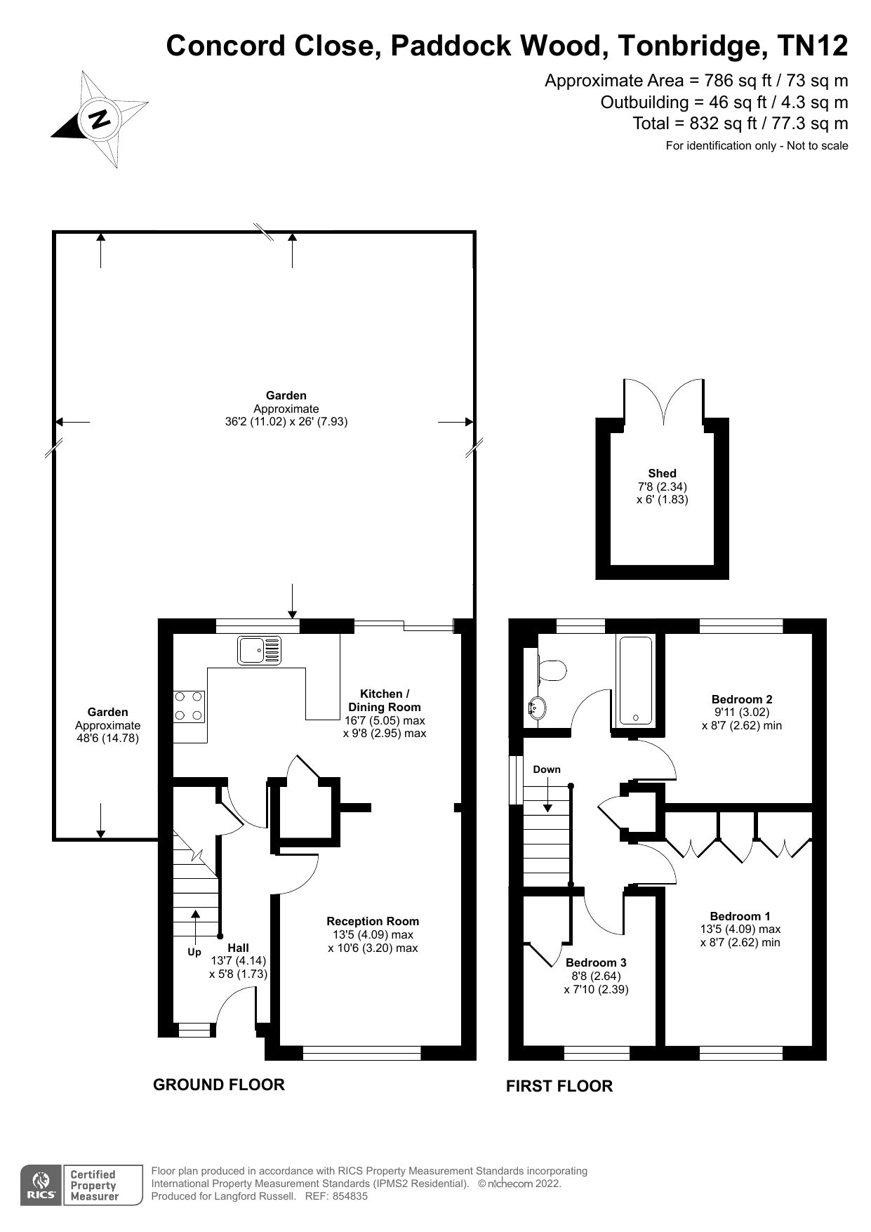3 bed semidetached house to rent in Concord Close, Paddock Wood