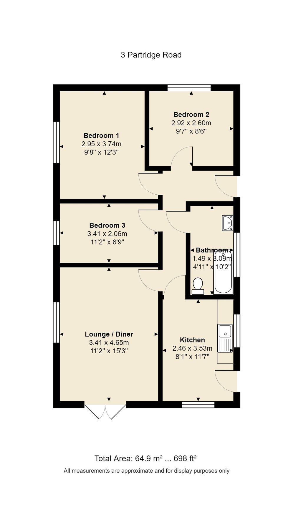 3 bed detached bungalow for sale in Partridge Road, Aylsham, Norwich